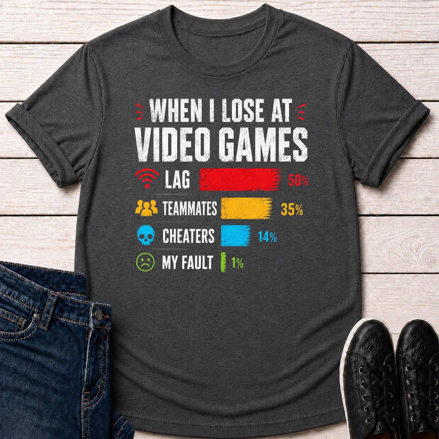 T-Shirt Dark Grey Heather / S Gaming Excuses T-shirt