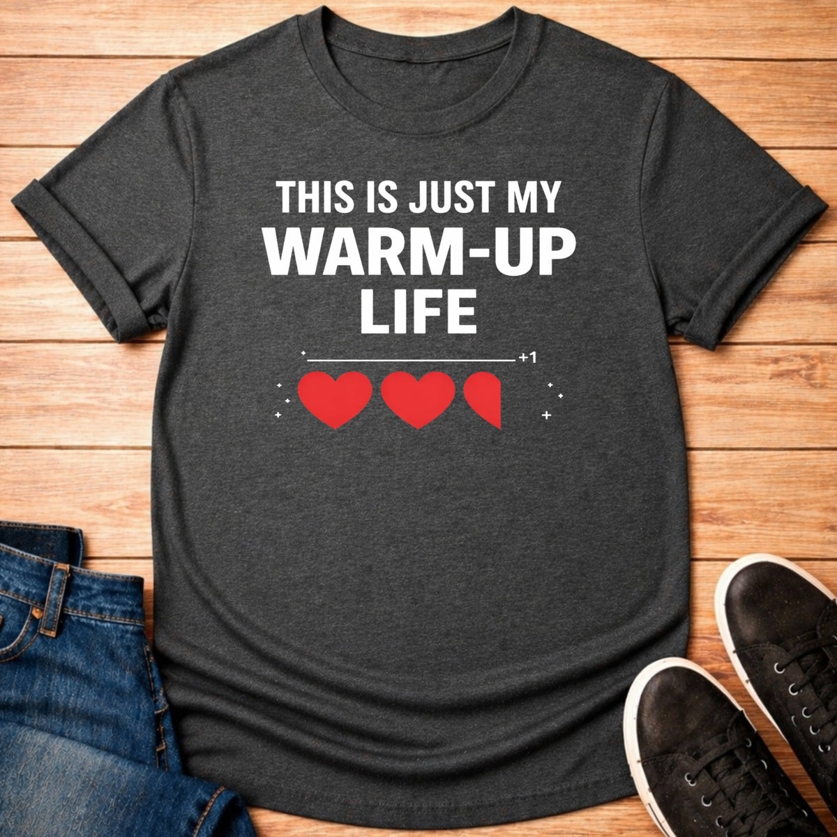 T-Shirt Dark Grey Heather / S Warm Up Life T-shirt