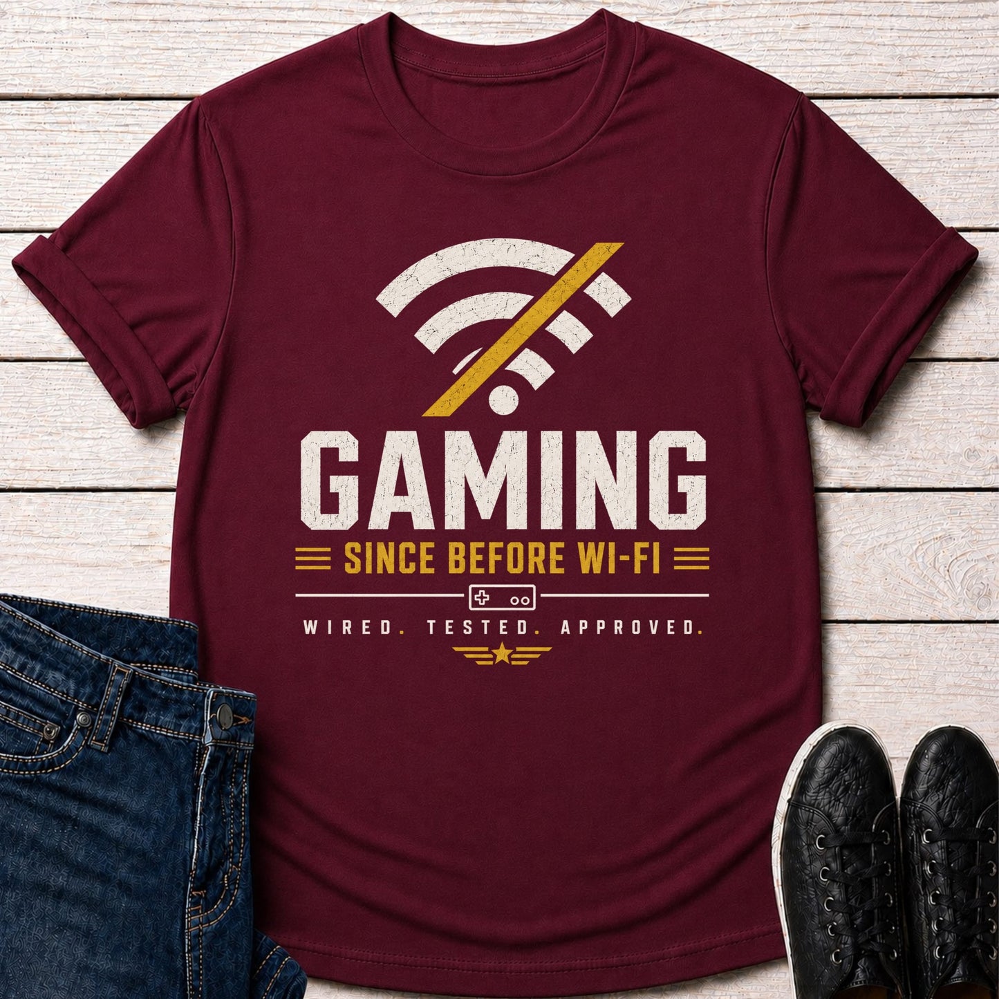T-Shirt Maroon / S Before WiFi T-Shirt