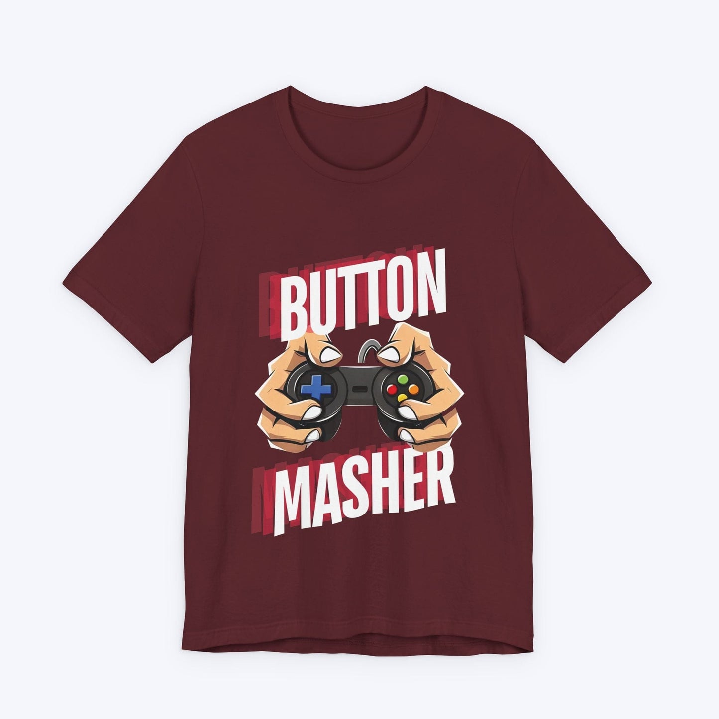 T-Shirt Maroon / S Button Masher T-shirt