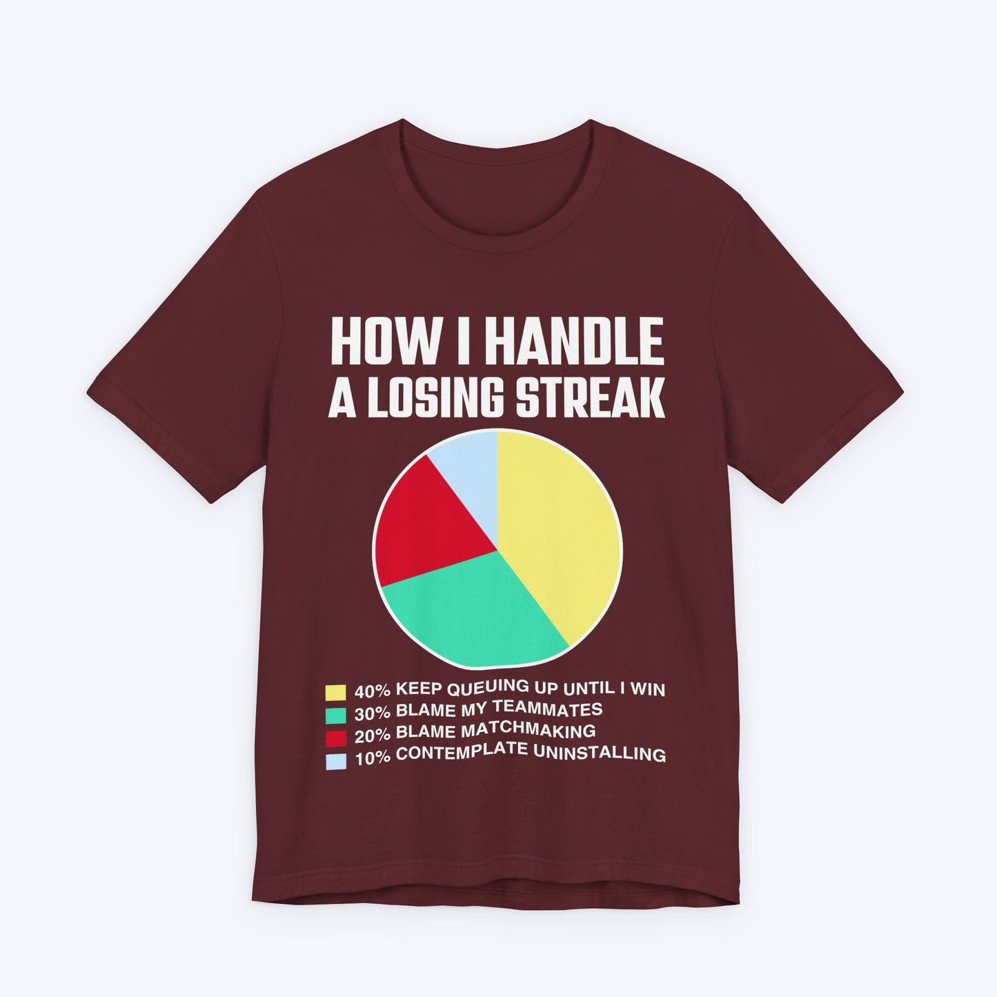 T-Shirt Maroon / S How I Handle a Losing Streak T-shirt