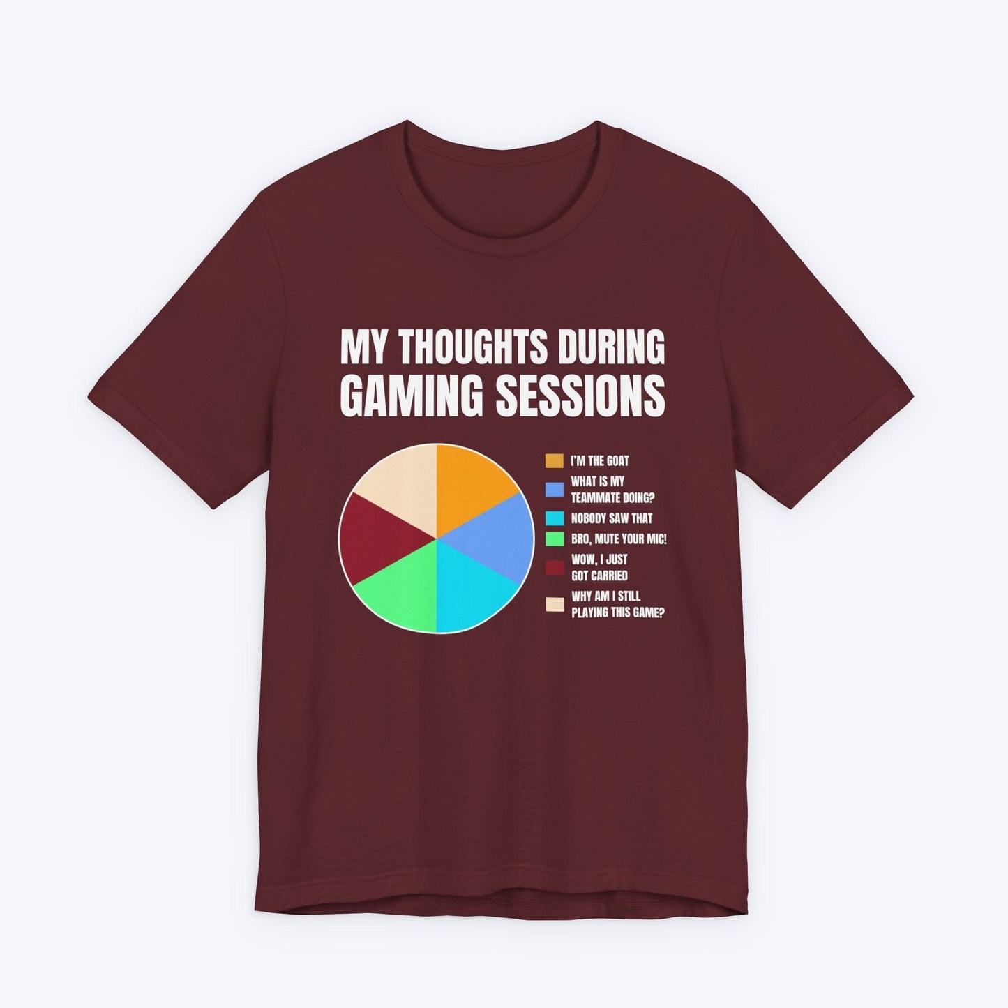 T-Shirt Maroon / S My Thoughts During Gaming Sessions T-shirt