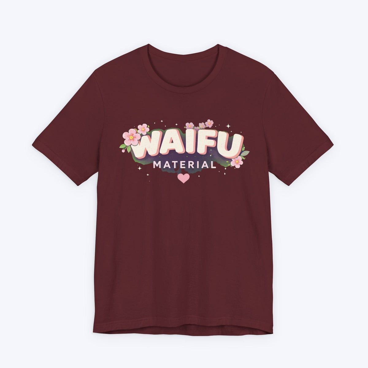 T-Shirt Maroon / S Waifu Material T-shirt