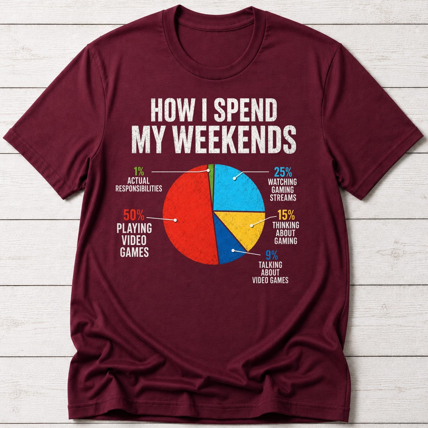 T-Shirt Maroon / S Weekend Gamer T-shirt