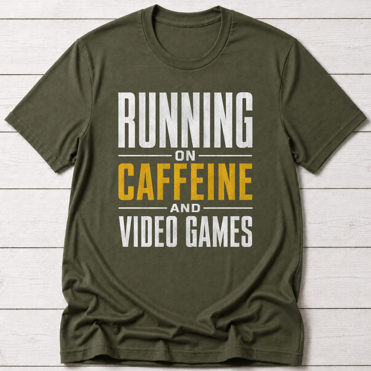 T-Shirt Military Green / S Caffeine Gamer T-shirt