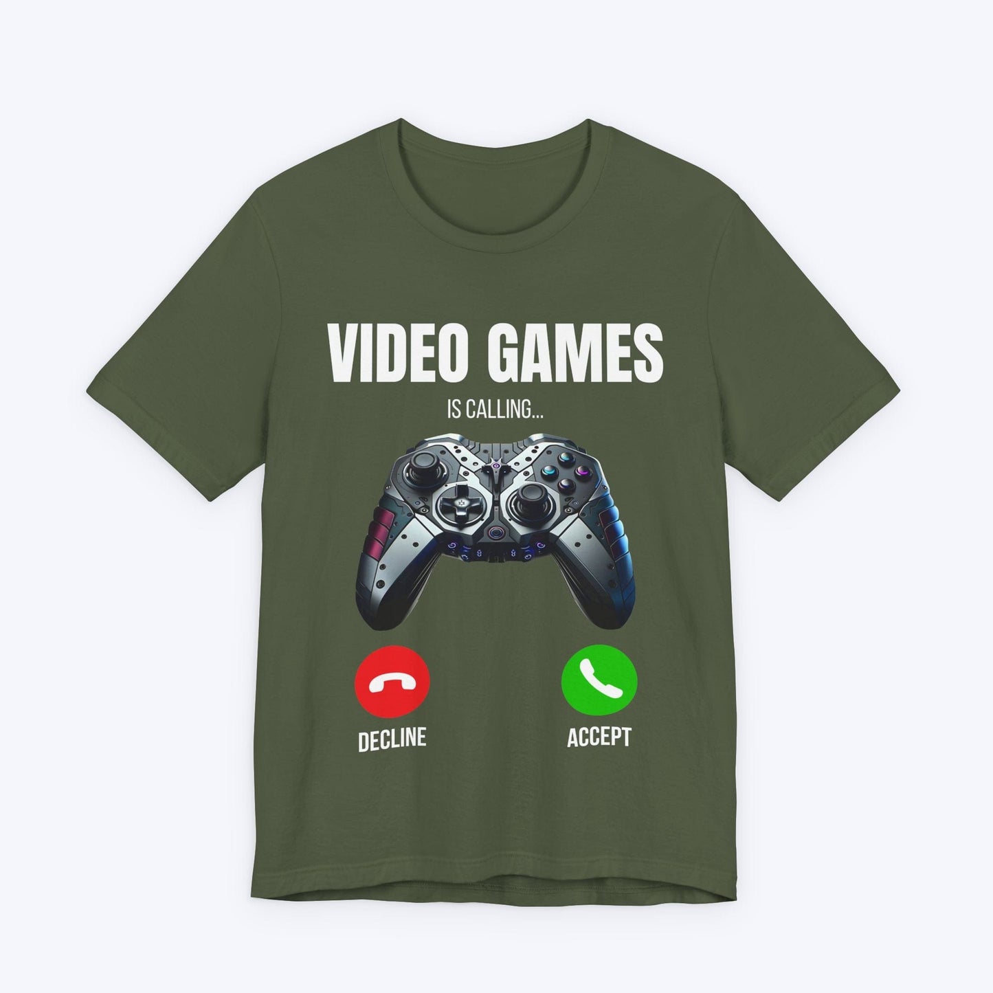 T-Shirt Military Green / S Gaming: On the Other Line T-shirt