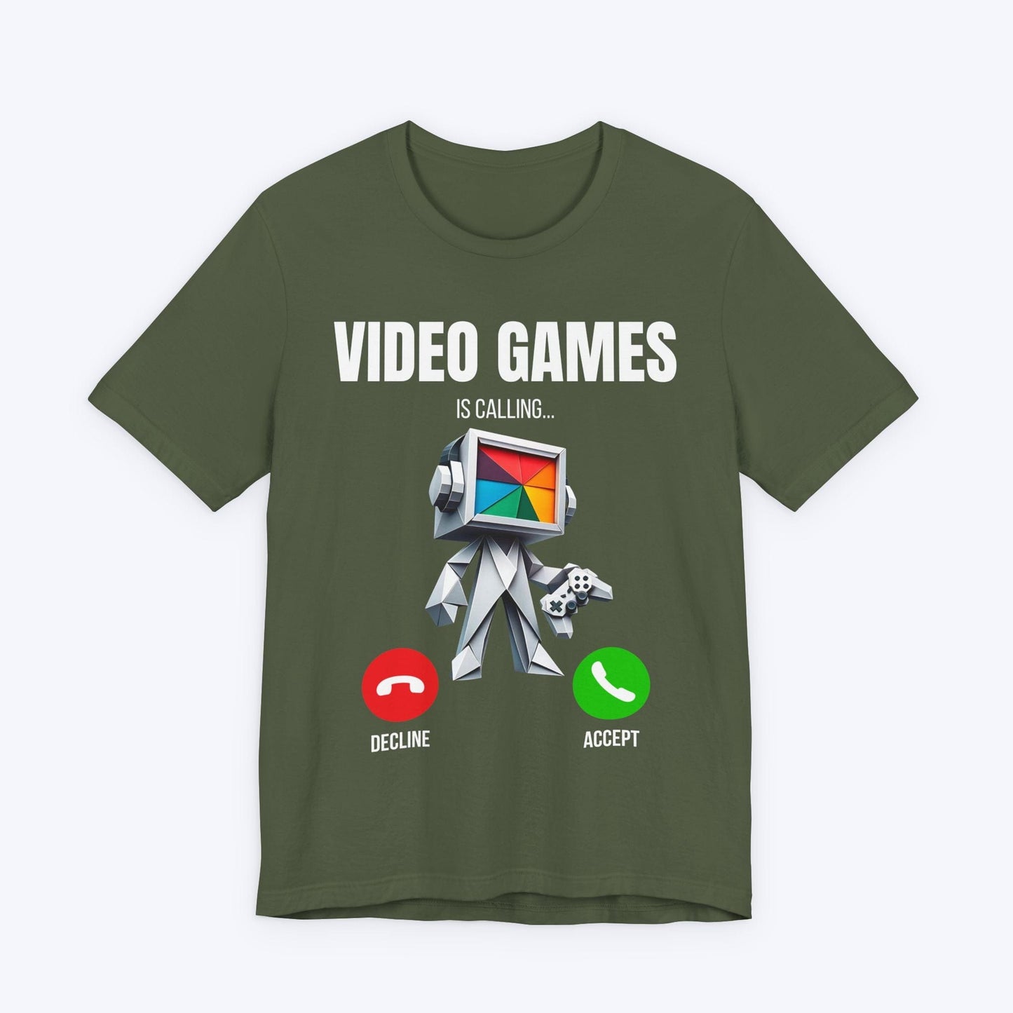 T-Shirt Military Green / S Incoming Call: Video Games T-shirt