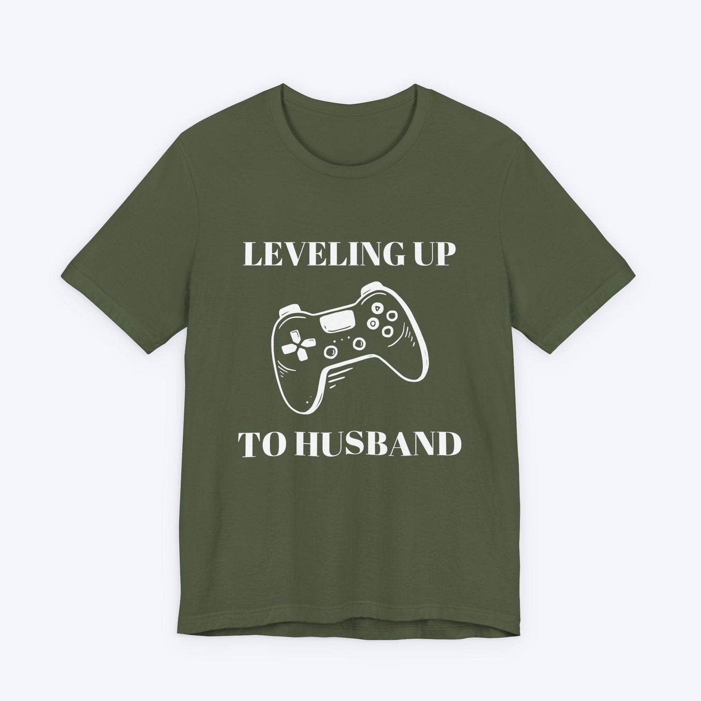 T-Shirt Military Green / S Leveling Up To Husband T-shirt