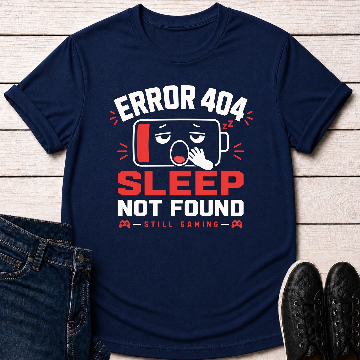 T-Shirt Navy / S Error 404 Sleep T-shirt