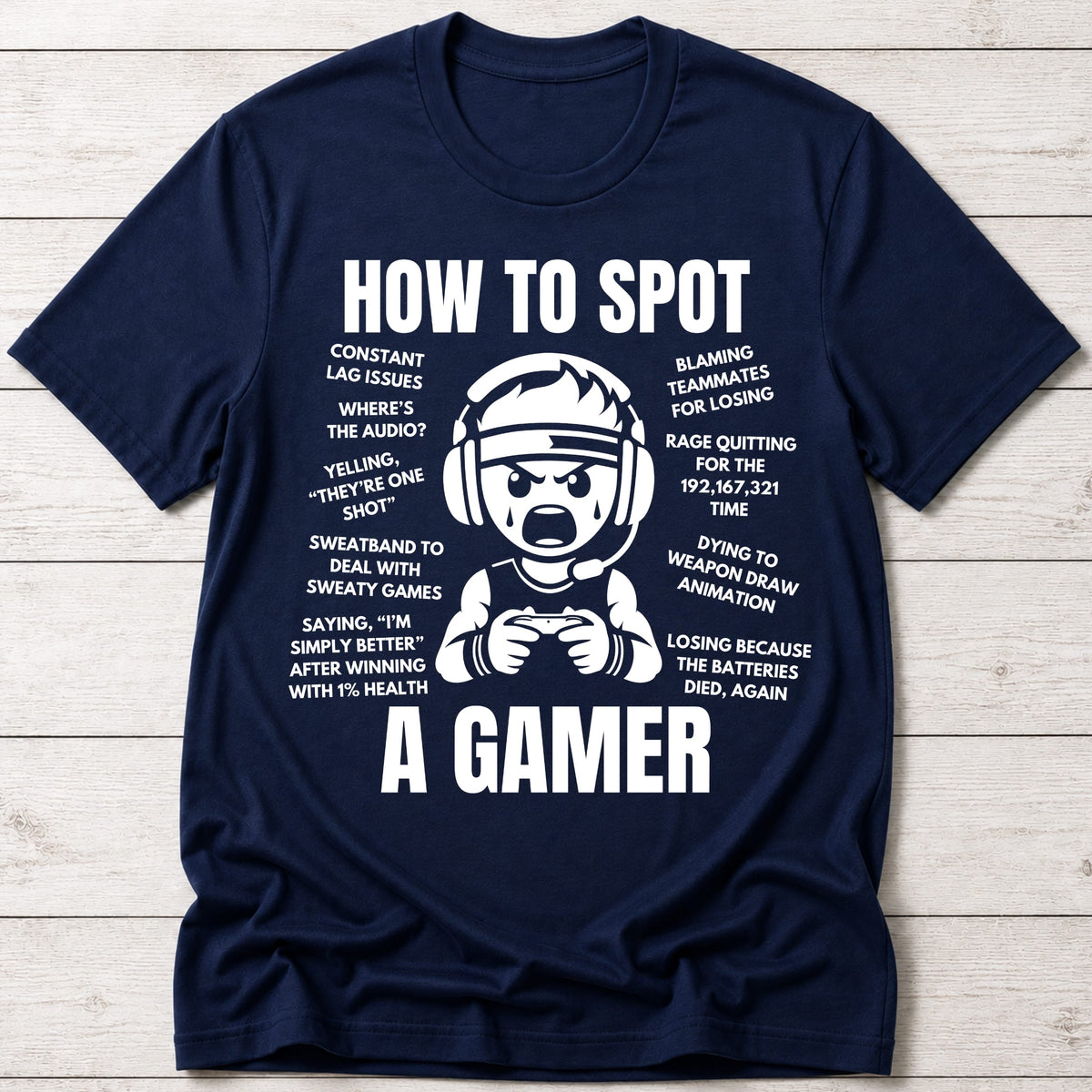 T-Shirt Navy / S Gamer Spotted T-shirt