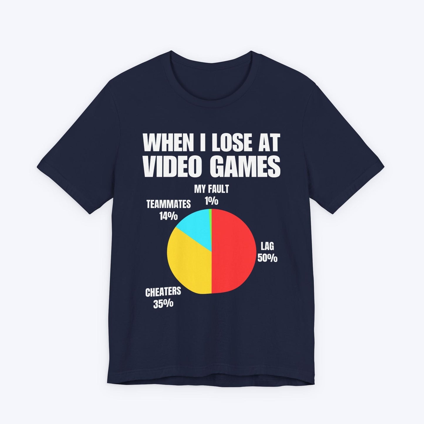 T-Shirt Navy / S Gamers Excuse Pie Chart T-shirt