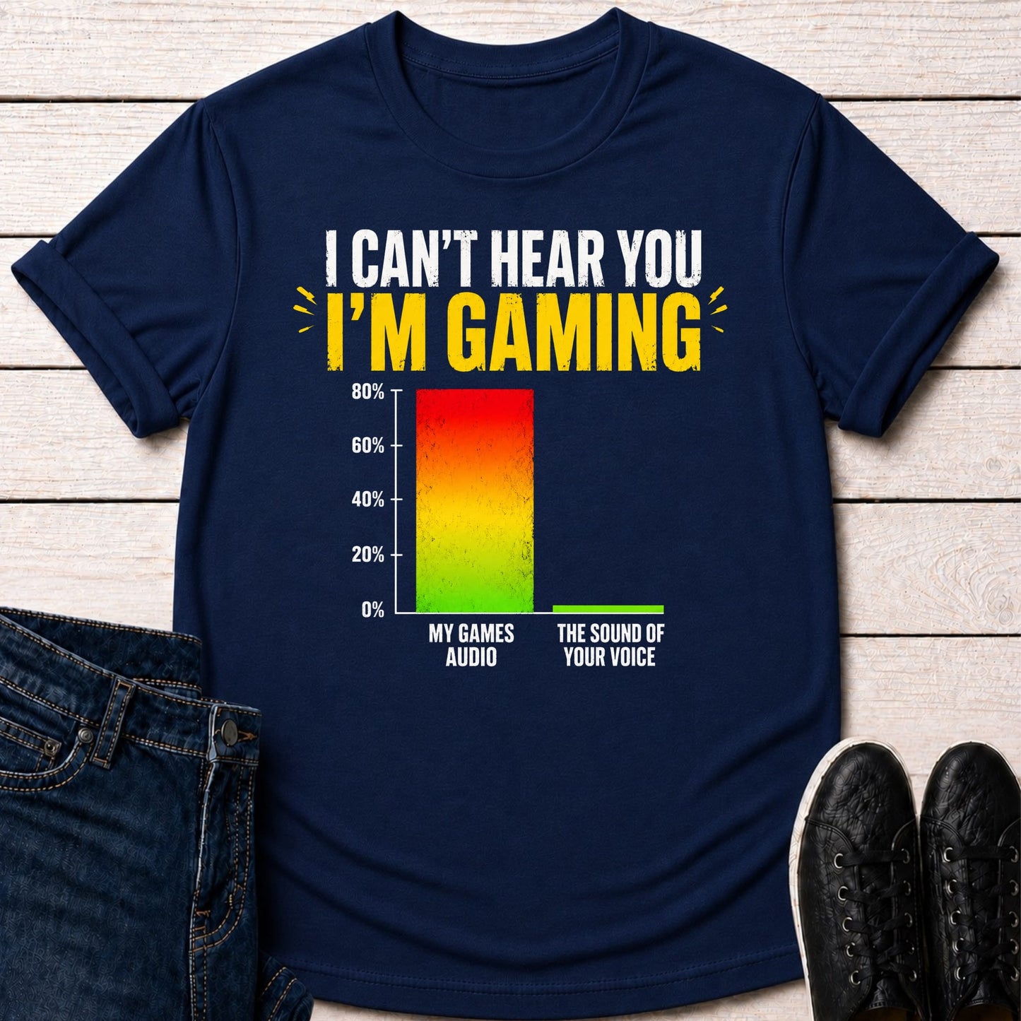 T-Shirt Navy / S I Can't Hear You T-shirt