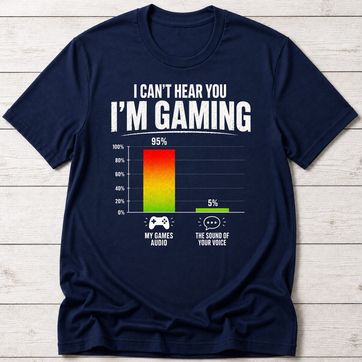 T-Shirt Navy / S I Can't Hear You T-shirt