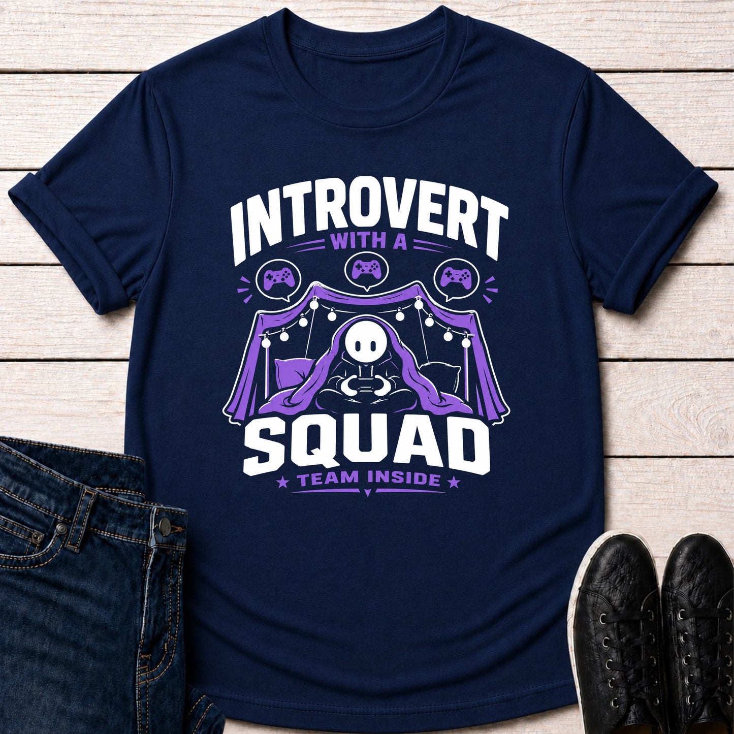 T-Shirt Navy / S Introvert Squad T-shirt