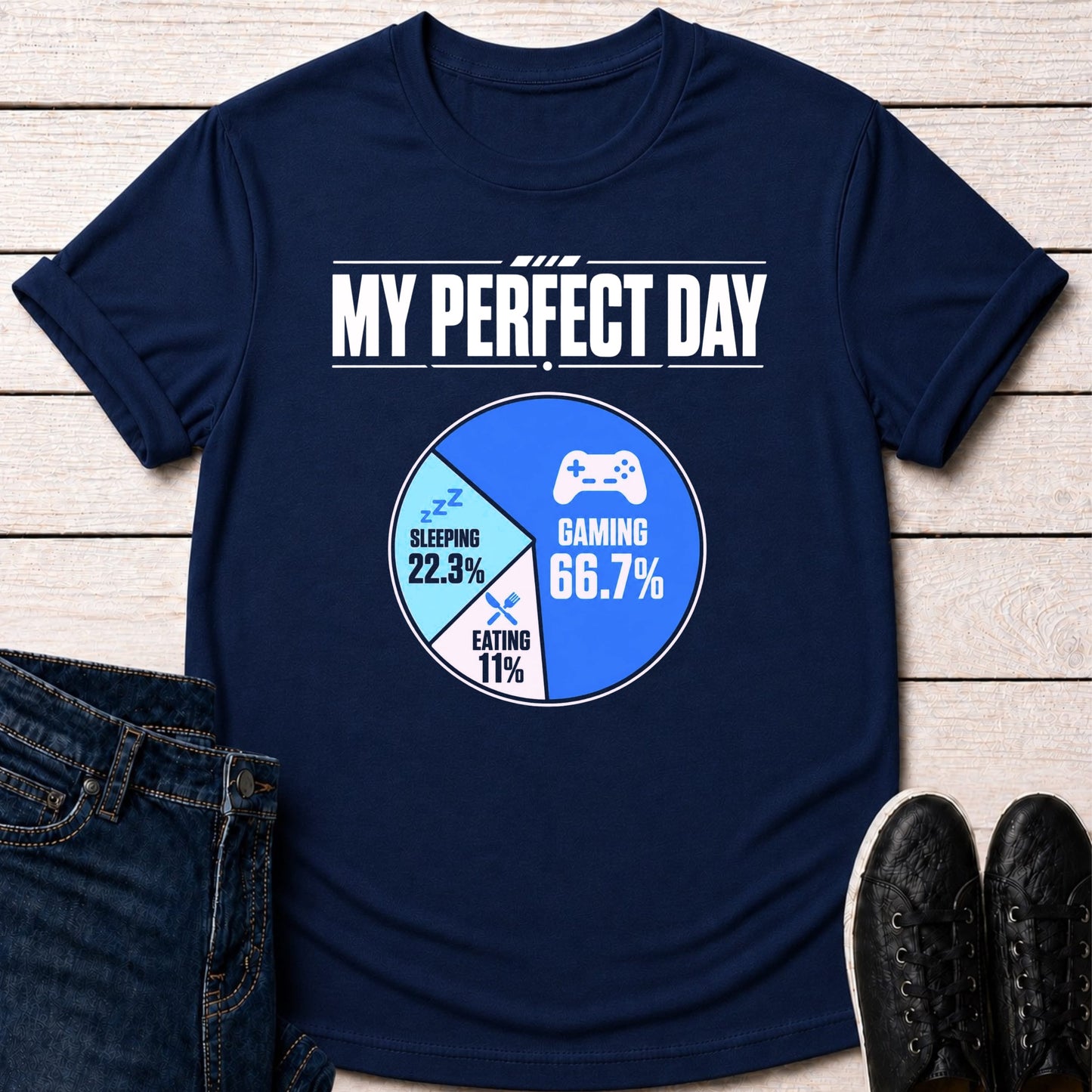 T-Shirt Navy / S Perfect Day Gaming T-shirt