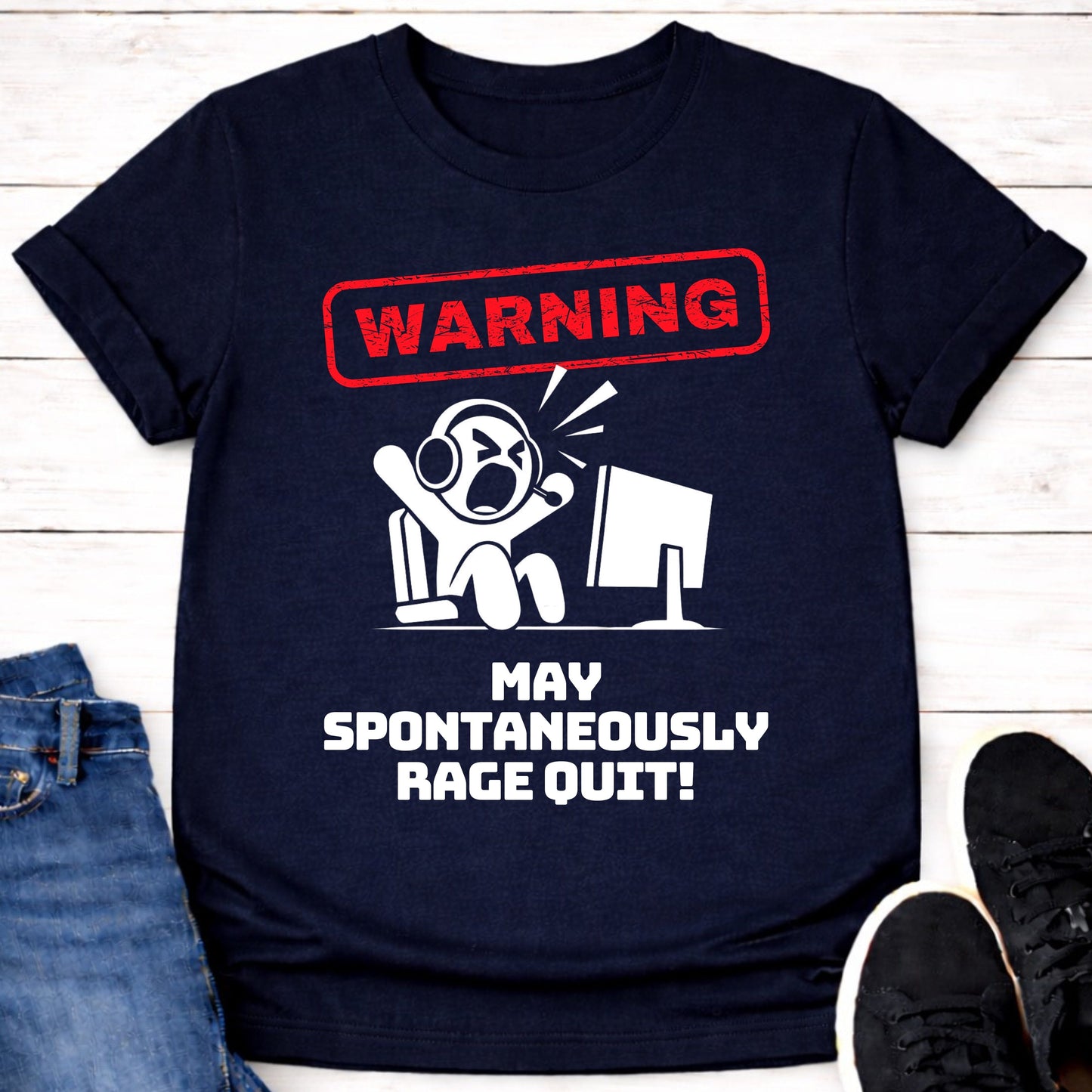 T-Shirt Navy / S Rage Quit T-shirt