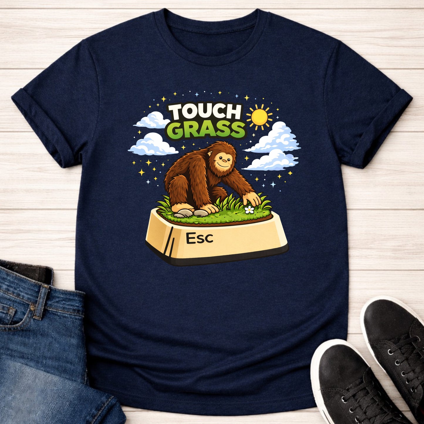 T-Shirt Navy / S Touched Grass T-shirt