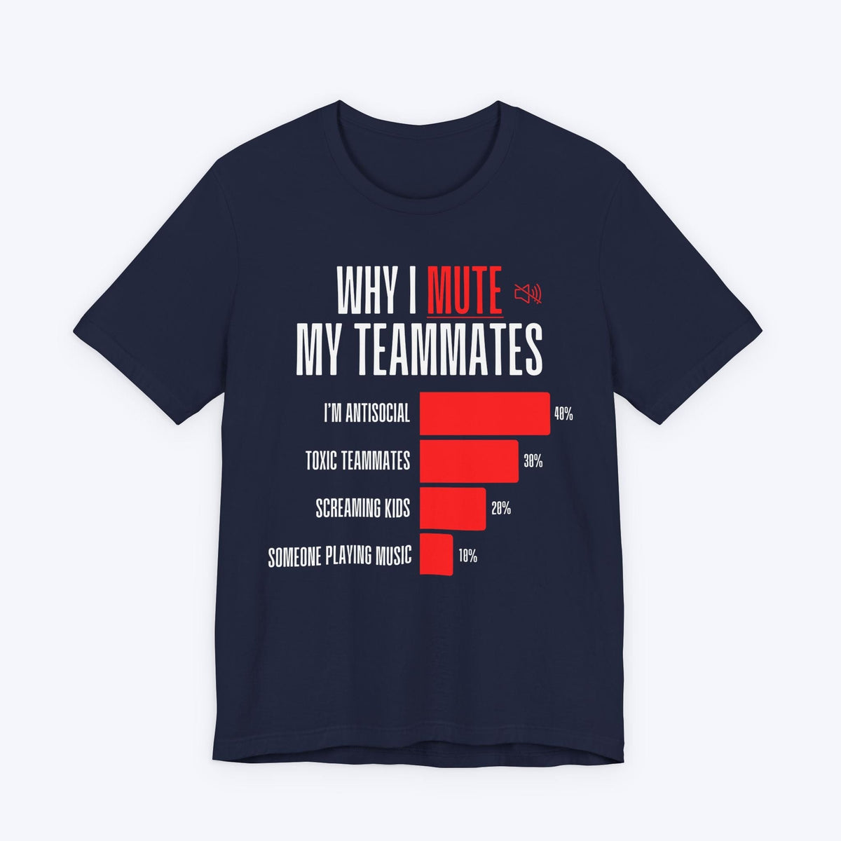 T-Shirt Navy / S Why I Mute My Teammates T-shirt