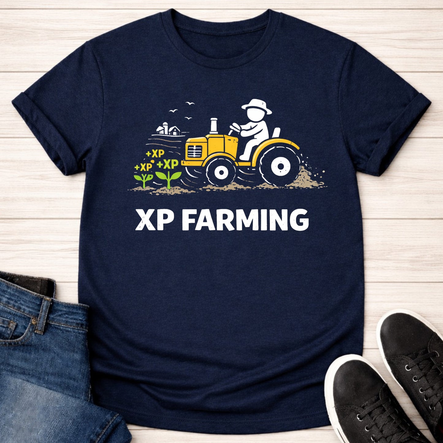 T-Shirt Navy / S XP Farming Tractor T-shirt