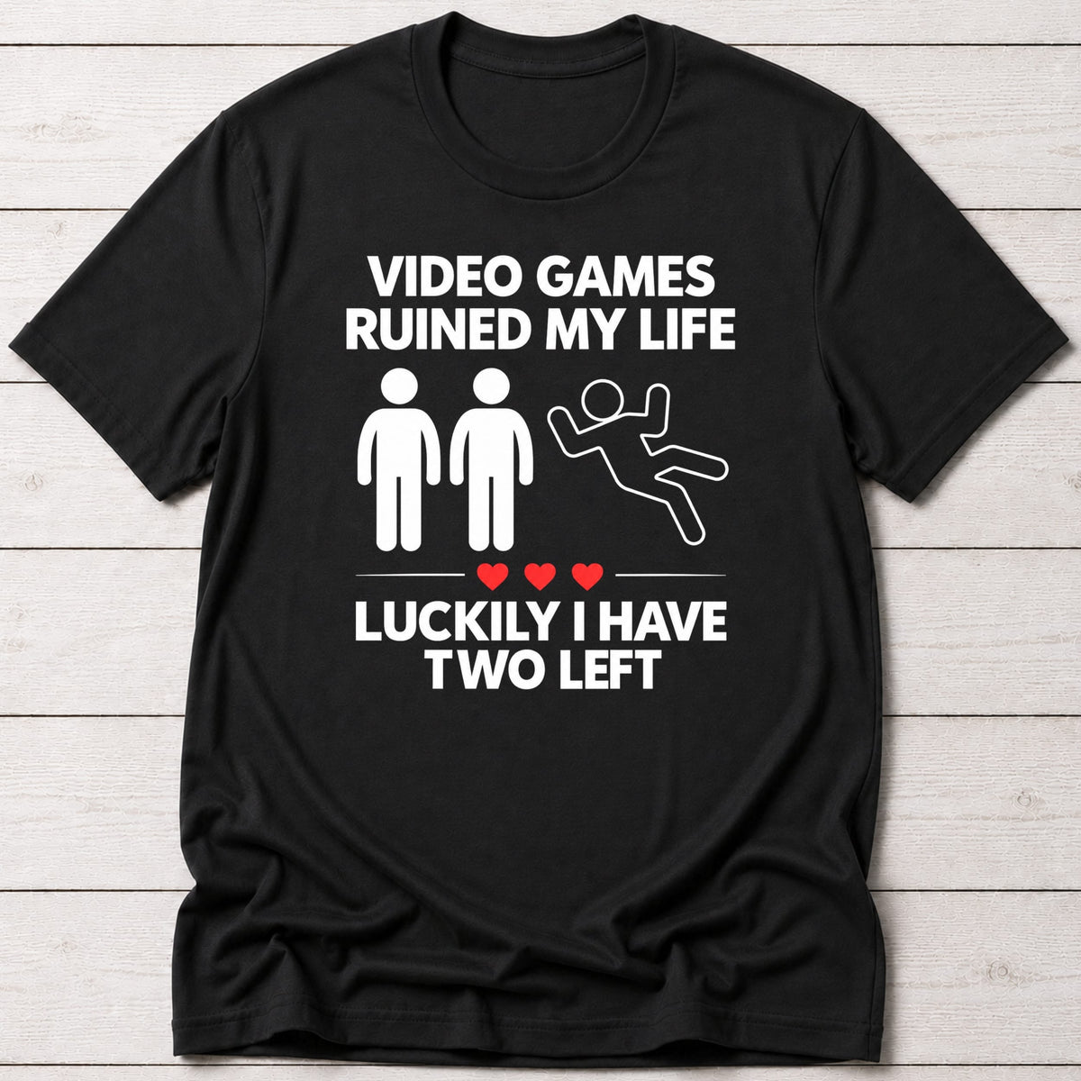T-Shirt Black / S 2 Lives Left T-shirt