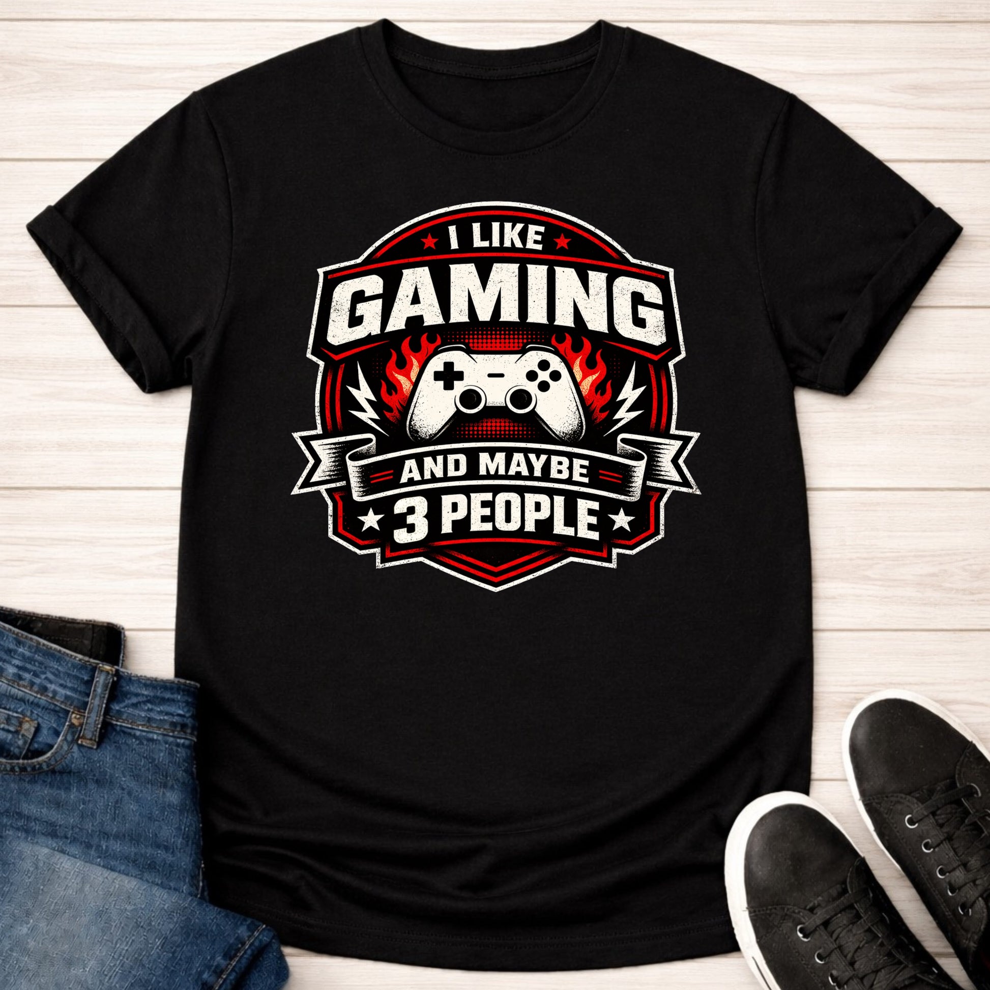 T-Shirt Black / S 3 People at Most T-shirt