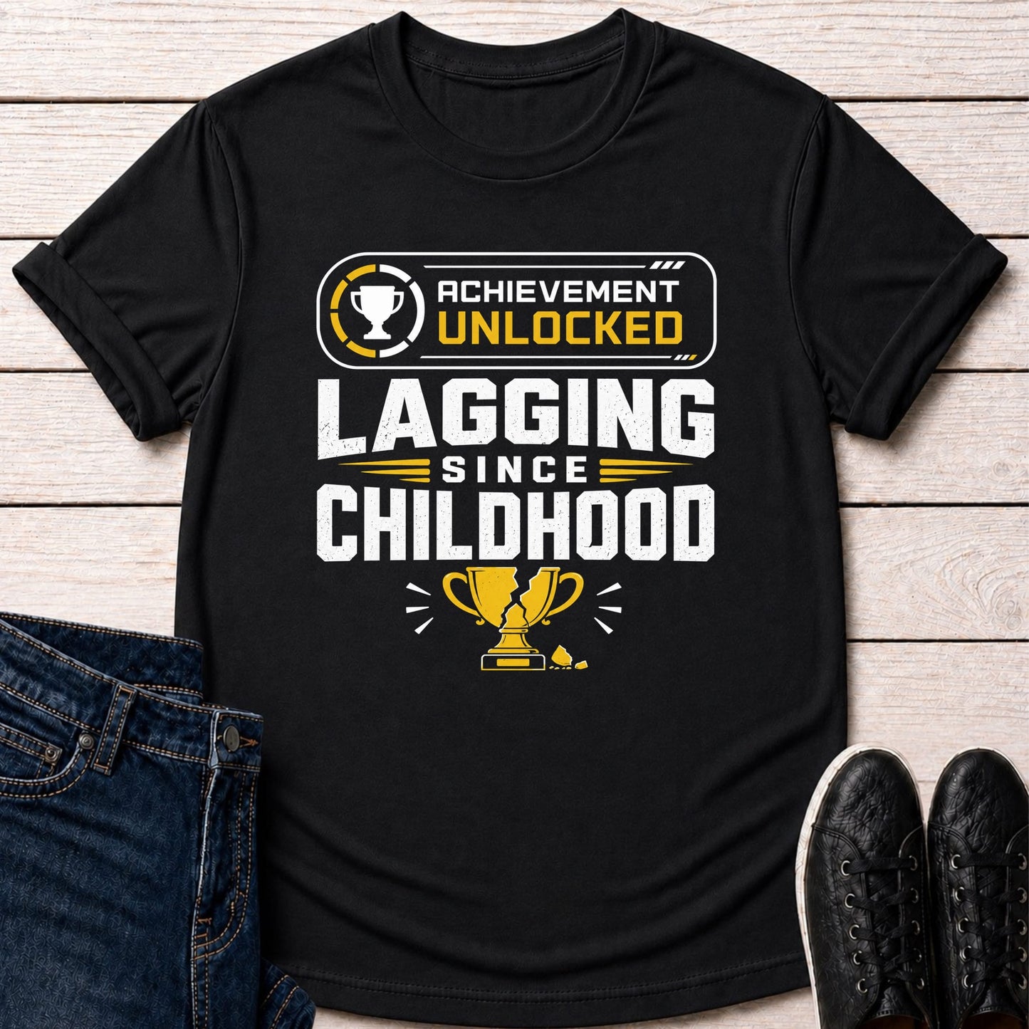 T-Shirt Black / S Achievement Lagging T-shirt