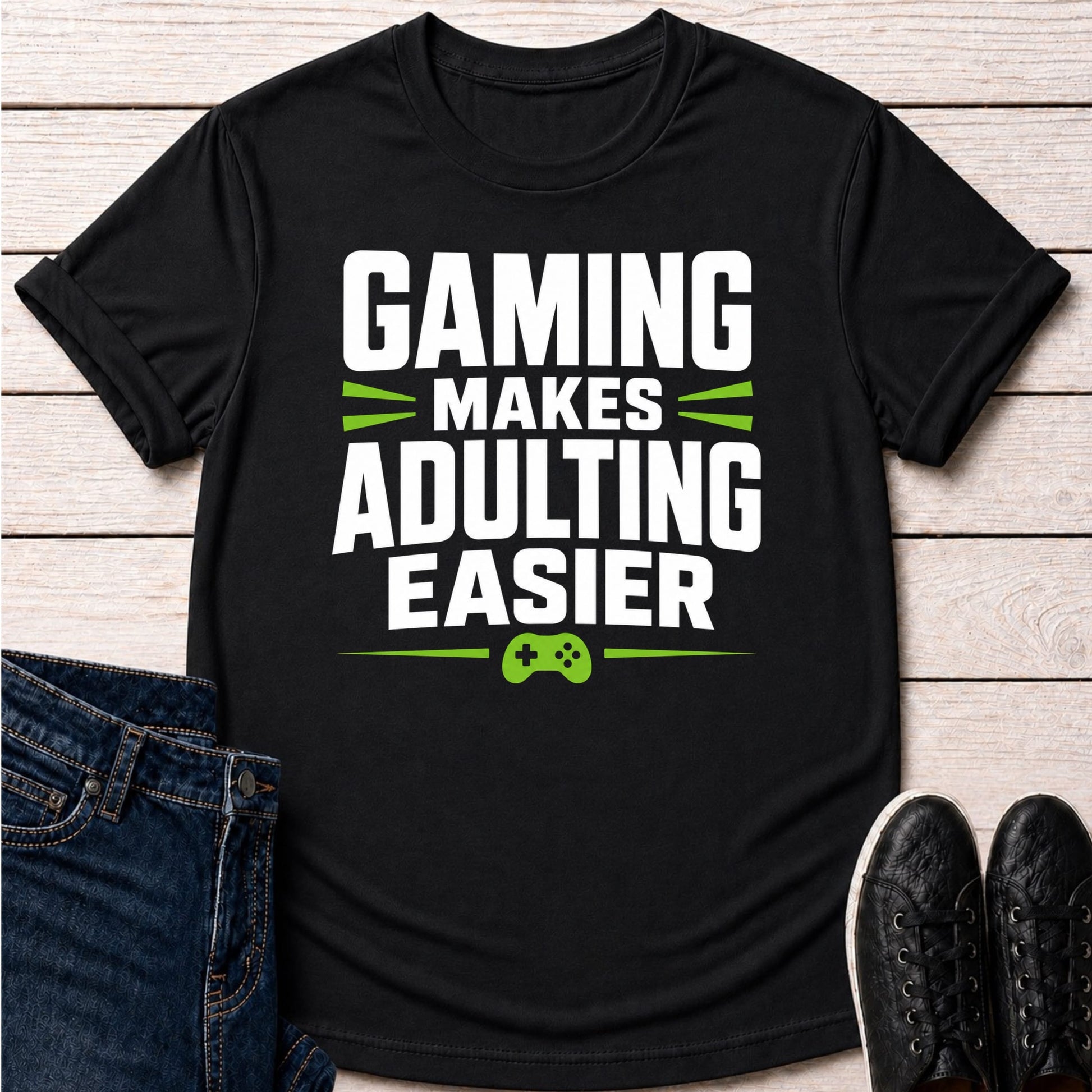 T-Shirt Black / S Adulting Easier T-shirt