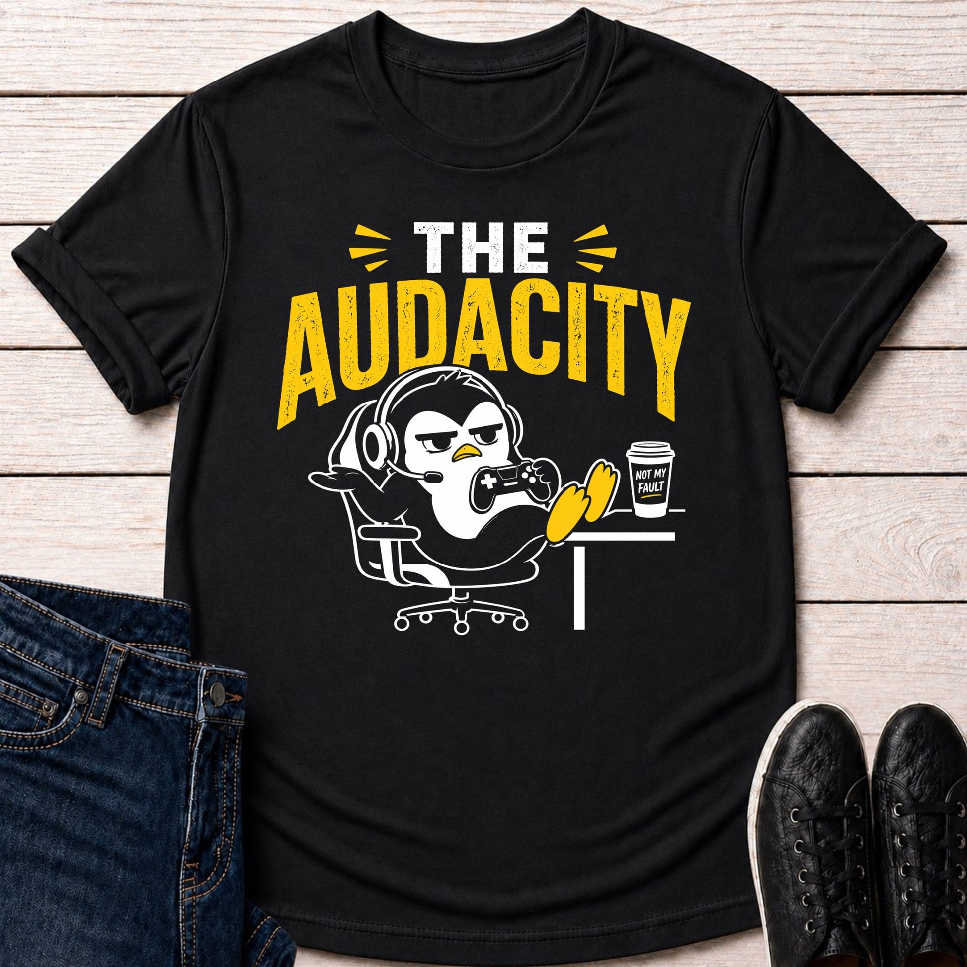 T-Shirt Black / S Audacity Penguin T-shirt