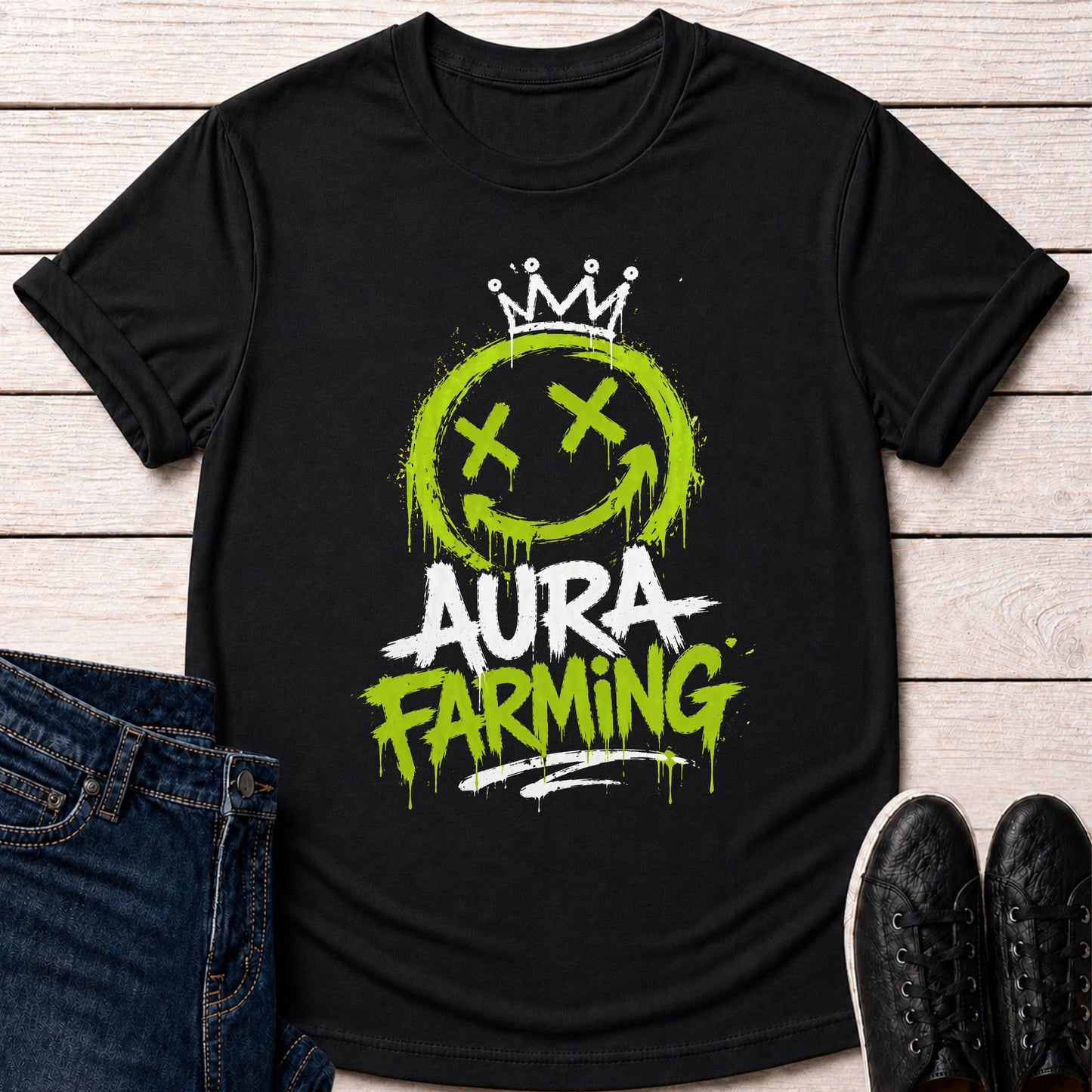 T-Shirt Black / S Aura Crown T-shirt