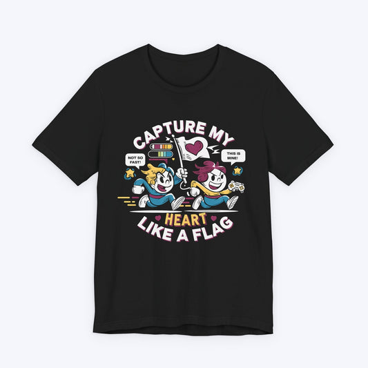 T-Shirt Black / S Capture My Heart Like A Flag T-shirt