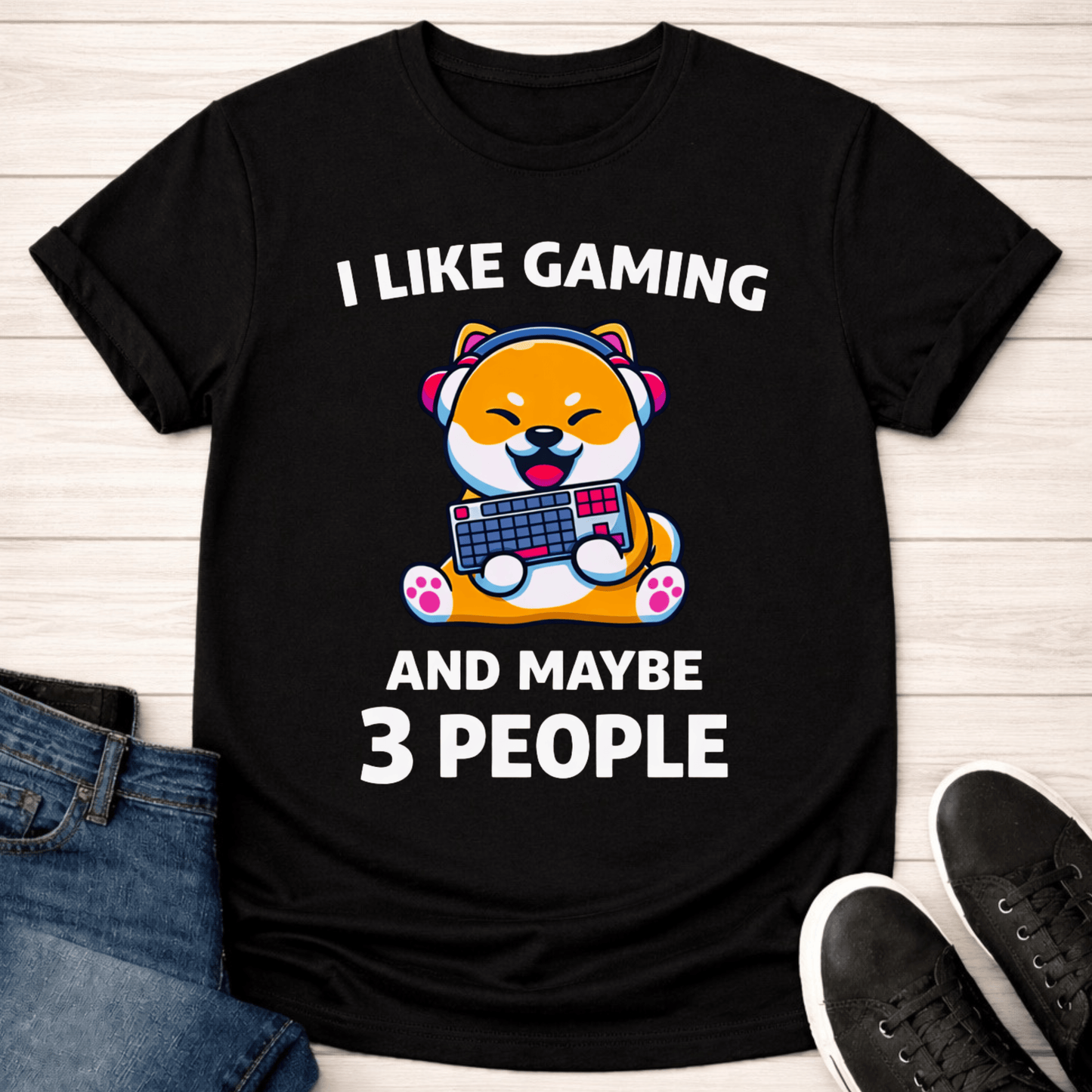 T-Shirt Black / S Corgi Gamer Club T-shirt