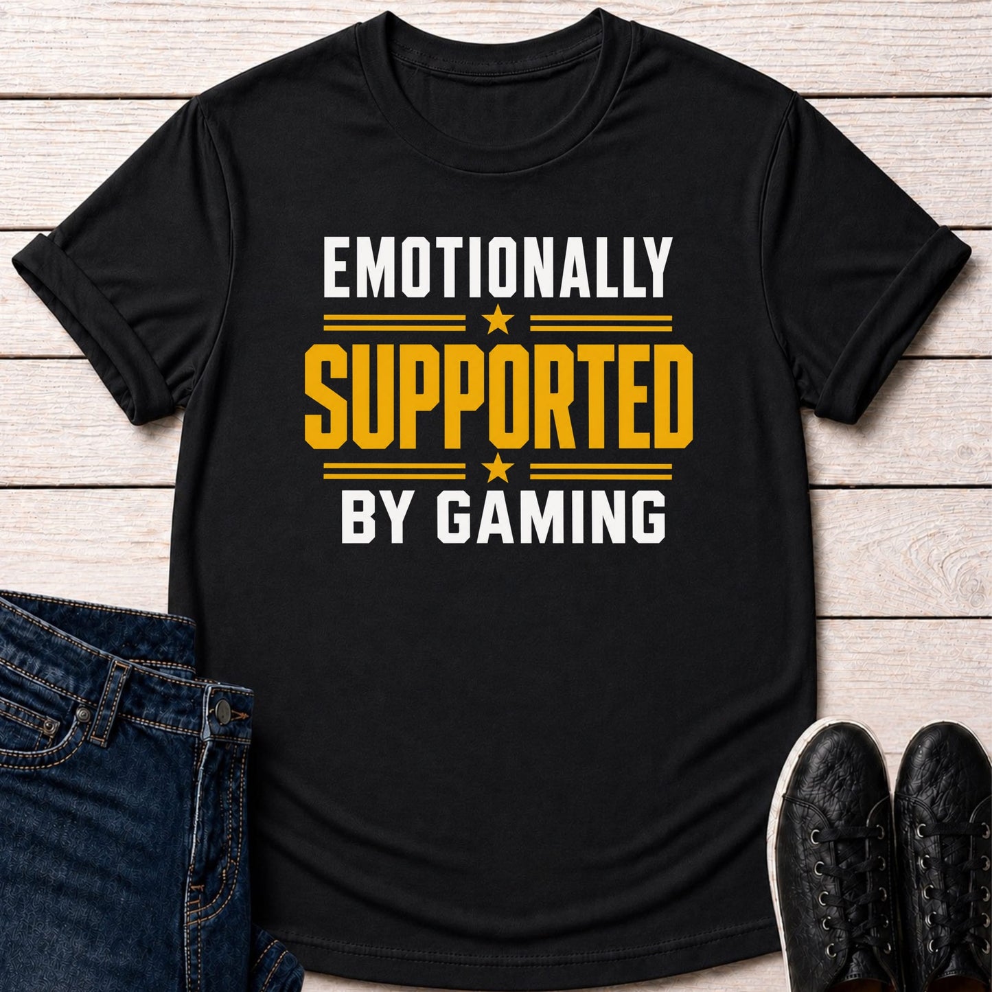 T-Shirt Black / S Emotionally Supported Gaming T-shirt