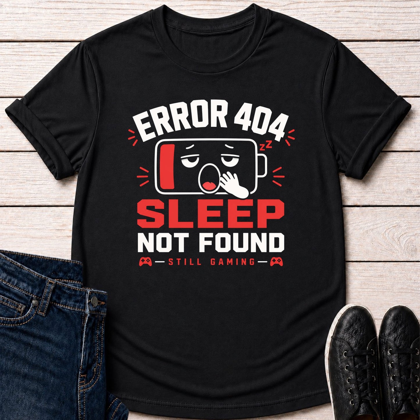 T-Shirt Black / S Error 404 Sleep T-shirt