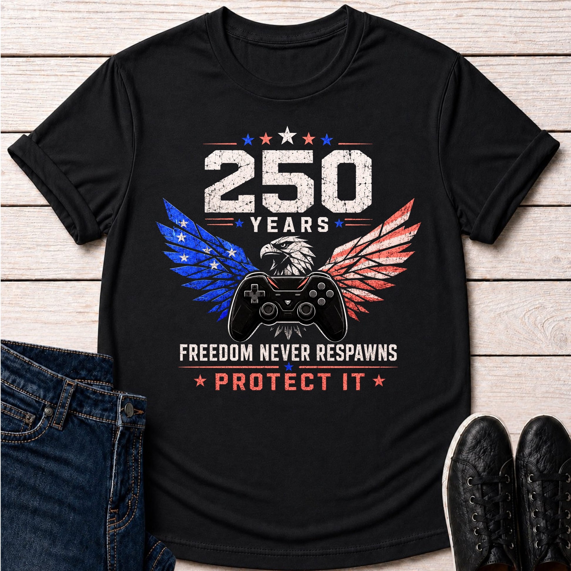 T-Shirt Black / S Freedom Never Respawns T-shirt