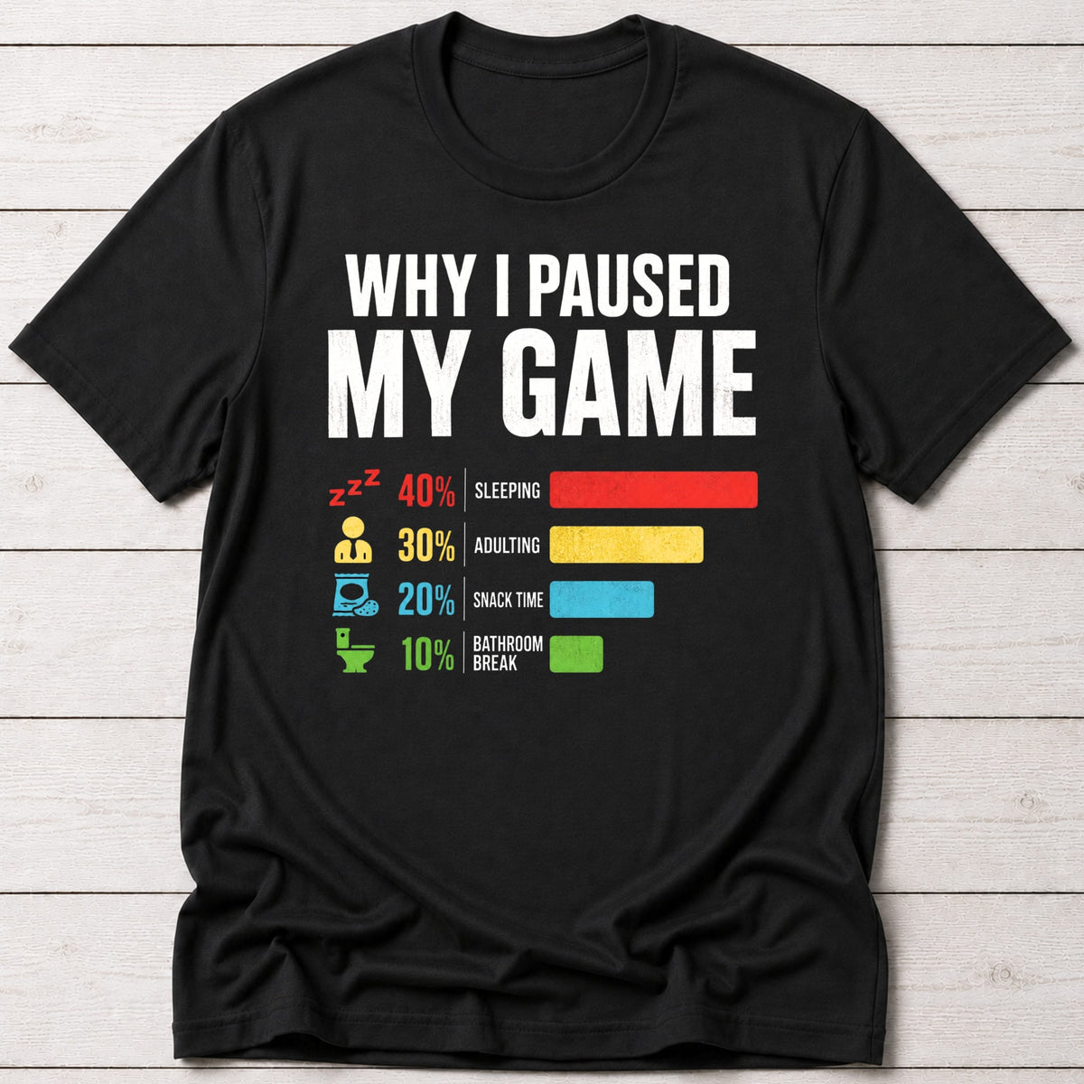 T-Shirt Black / S Game Paused T-shirt