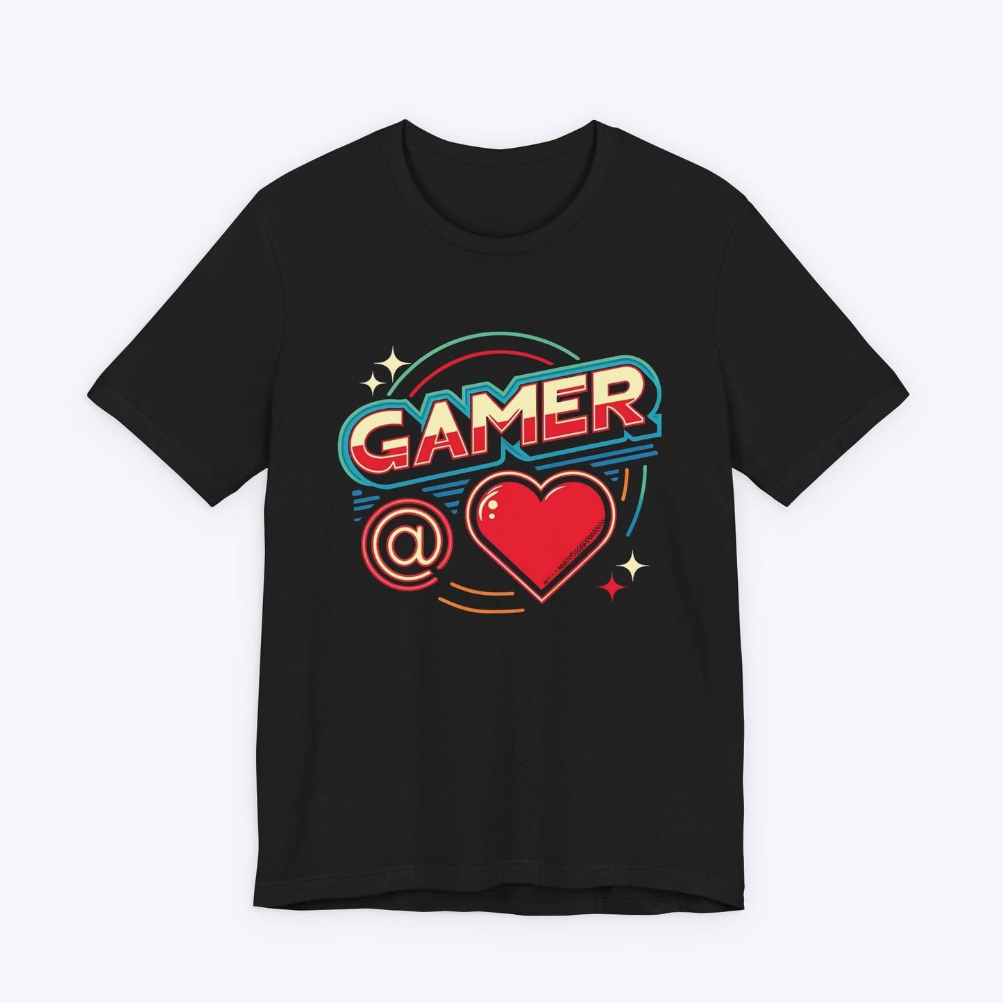 T-Shirt Black / S Gamer at Heart - Retro T-shirt