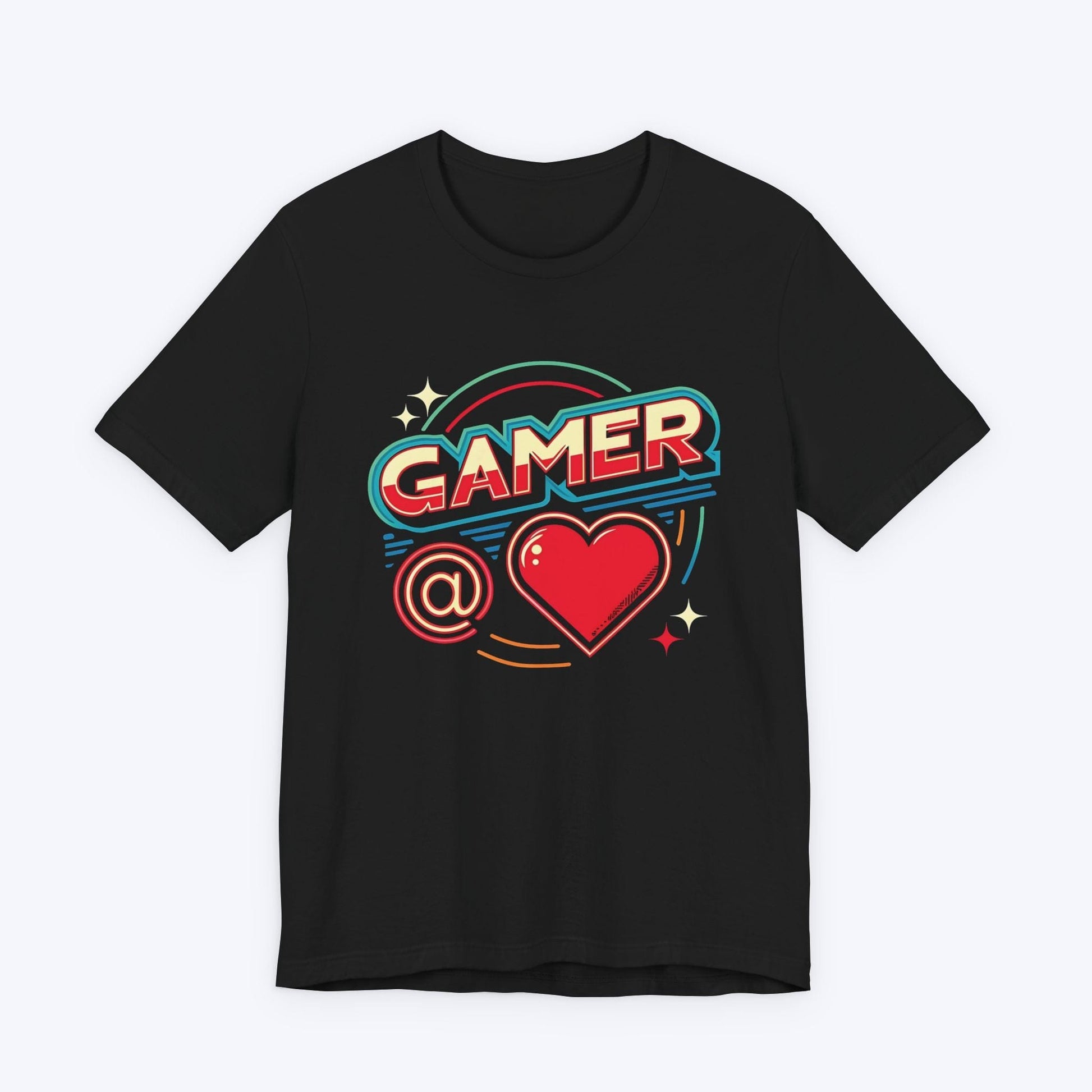 T-Shirt Black / S Gamer at Heart - Retro T-shirt