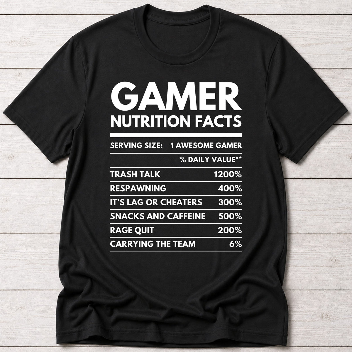 T-Shirt Black / S Gamer Nutrition T-shirt