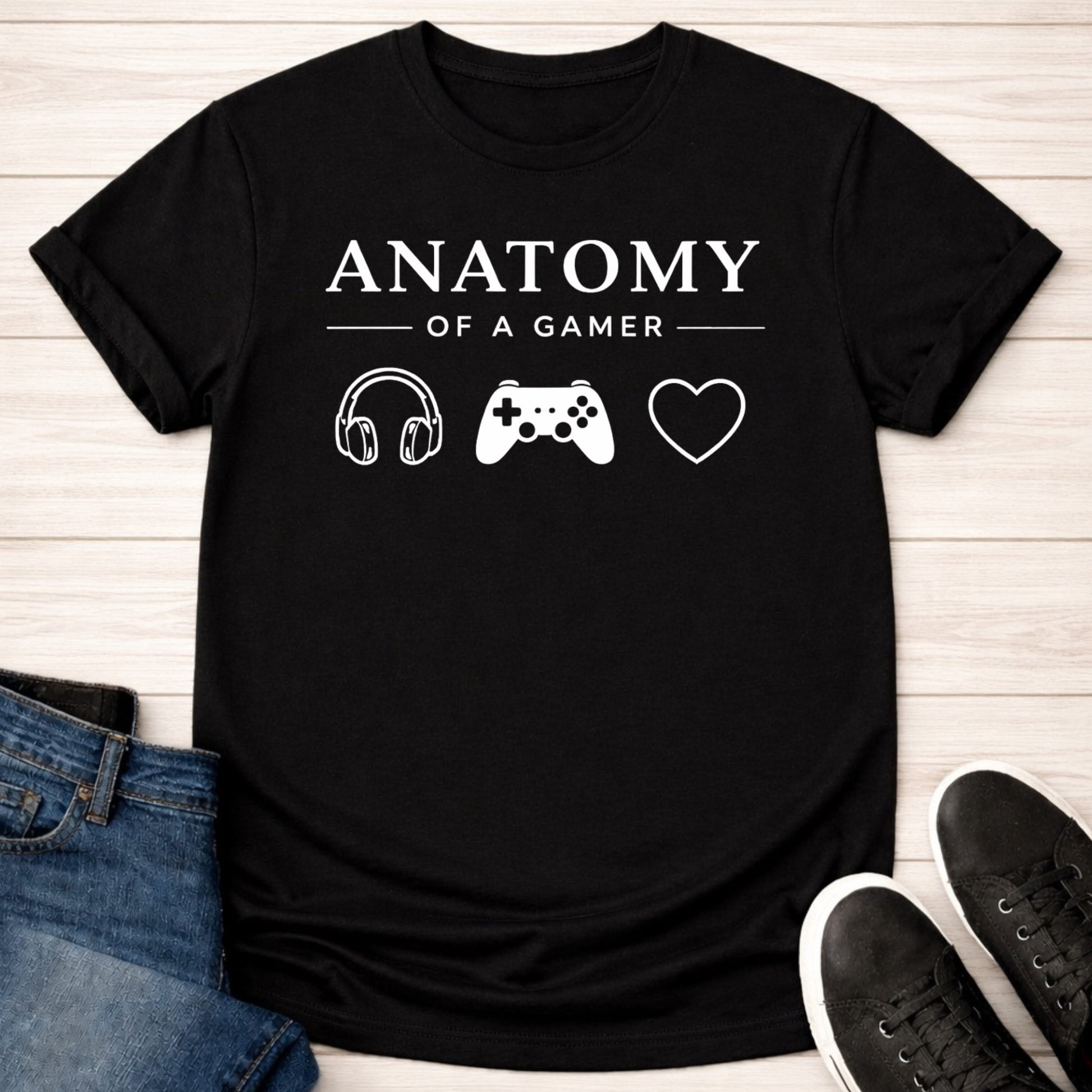 T-Shirt Black / S Gamer's Anatomy T-shirt