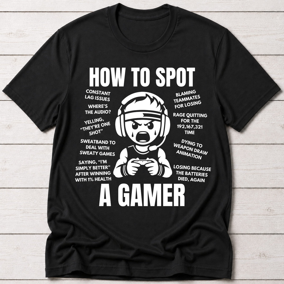 T-Shirt Black / S Gamer Spotted T-shirt