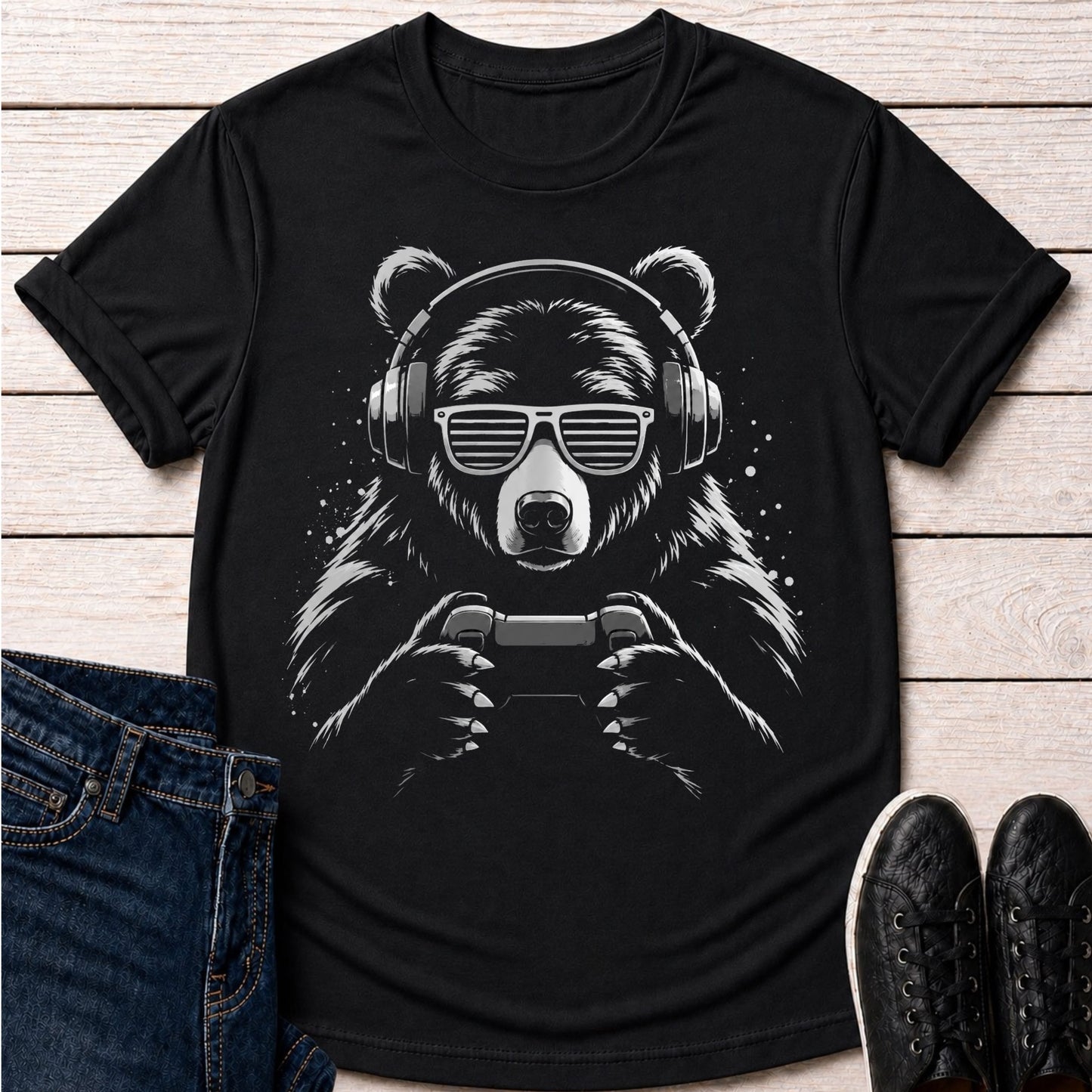 T-Shirt Black / S Gaming Bear T-shirt