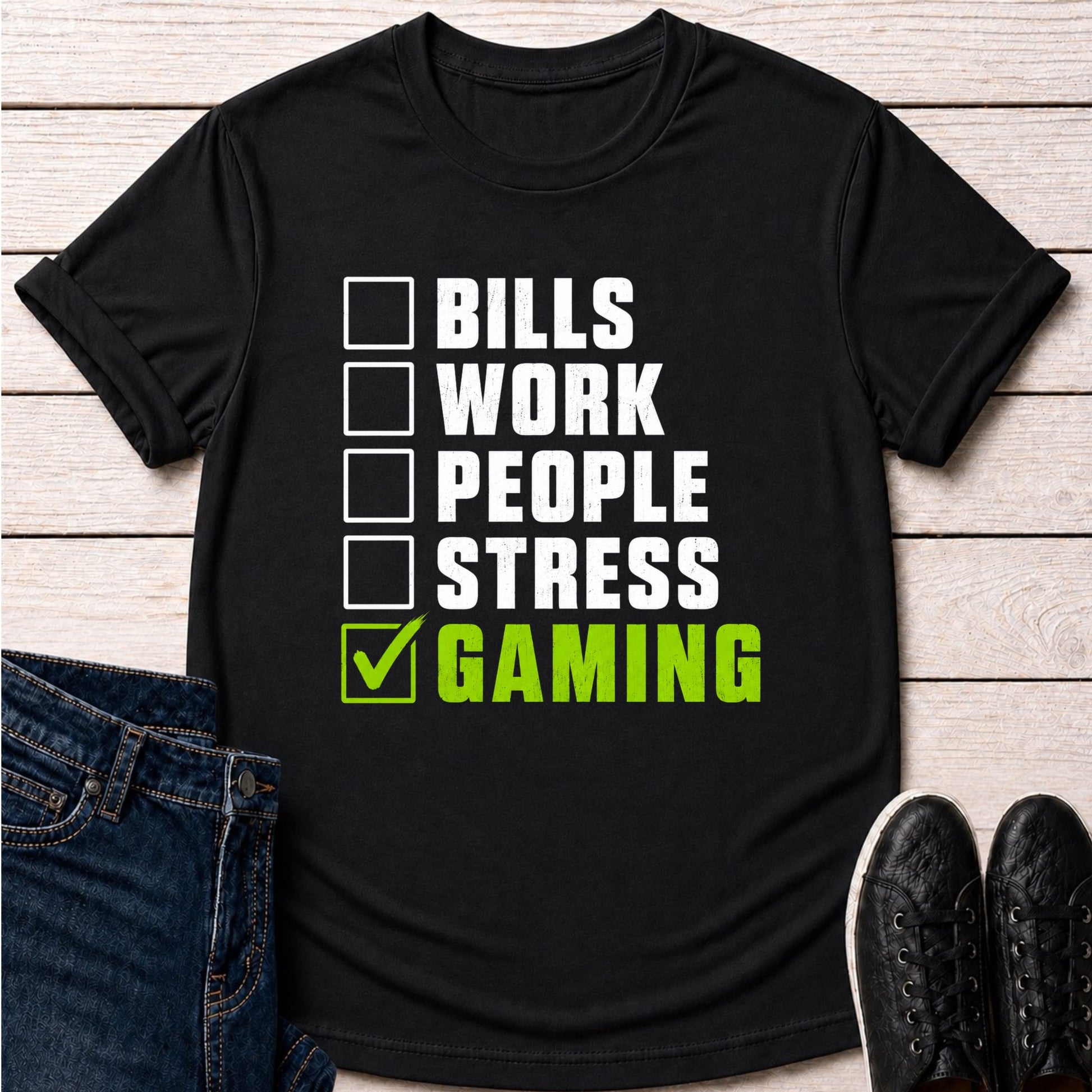 T-Shirt Black / S Gaming Checklist T-Shirt