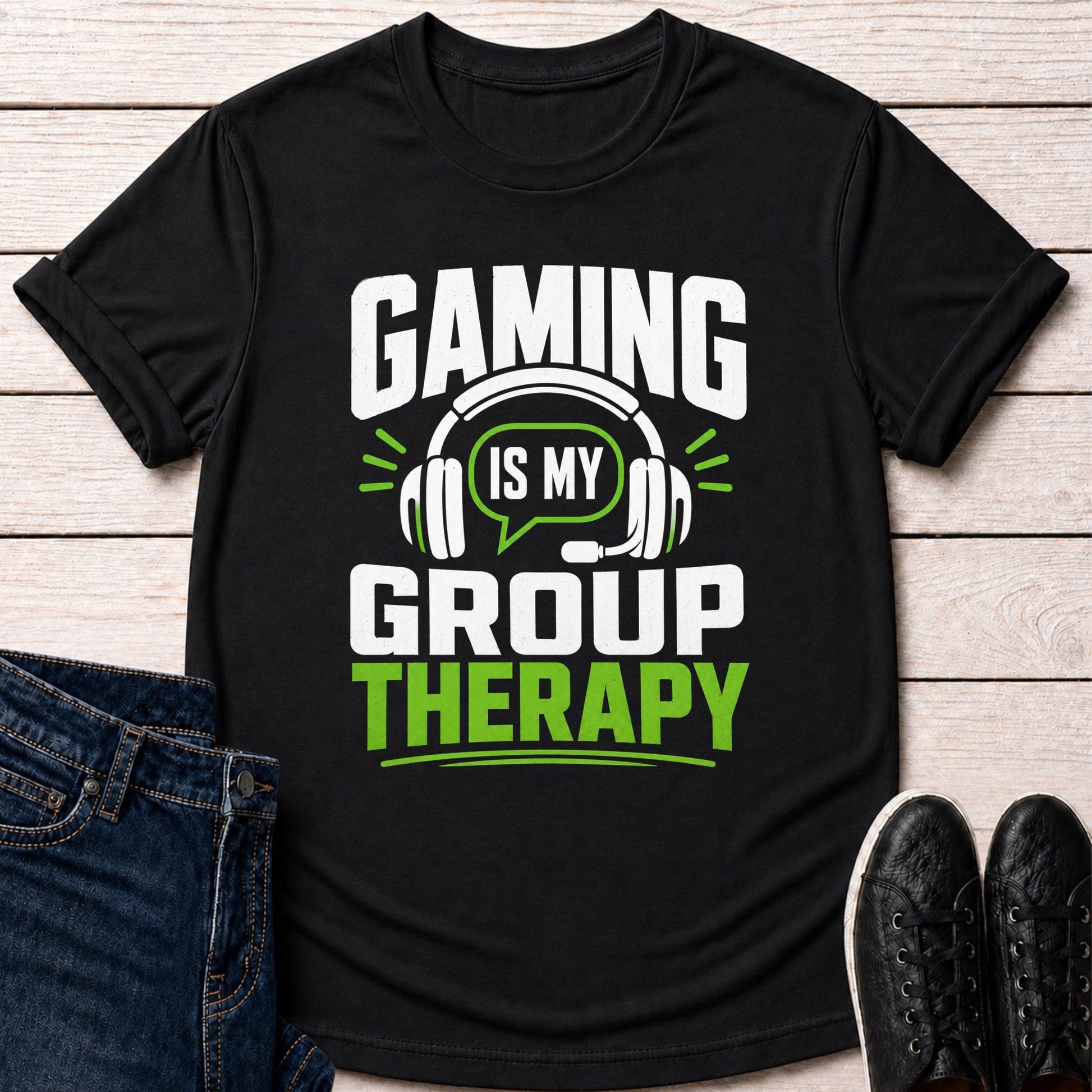 T-Shirt Black / S Gaming Group Therapy T-shirt