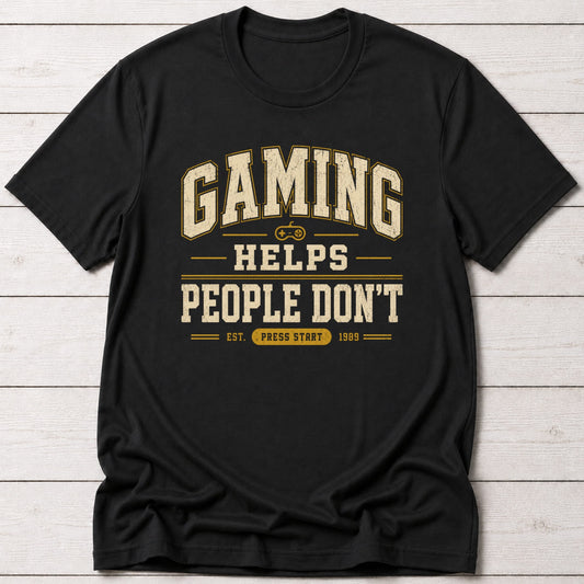 T-Shirt Black / S Gaming Helps T-shirt