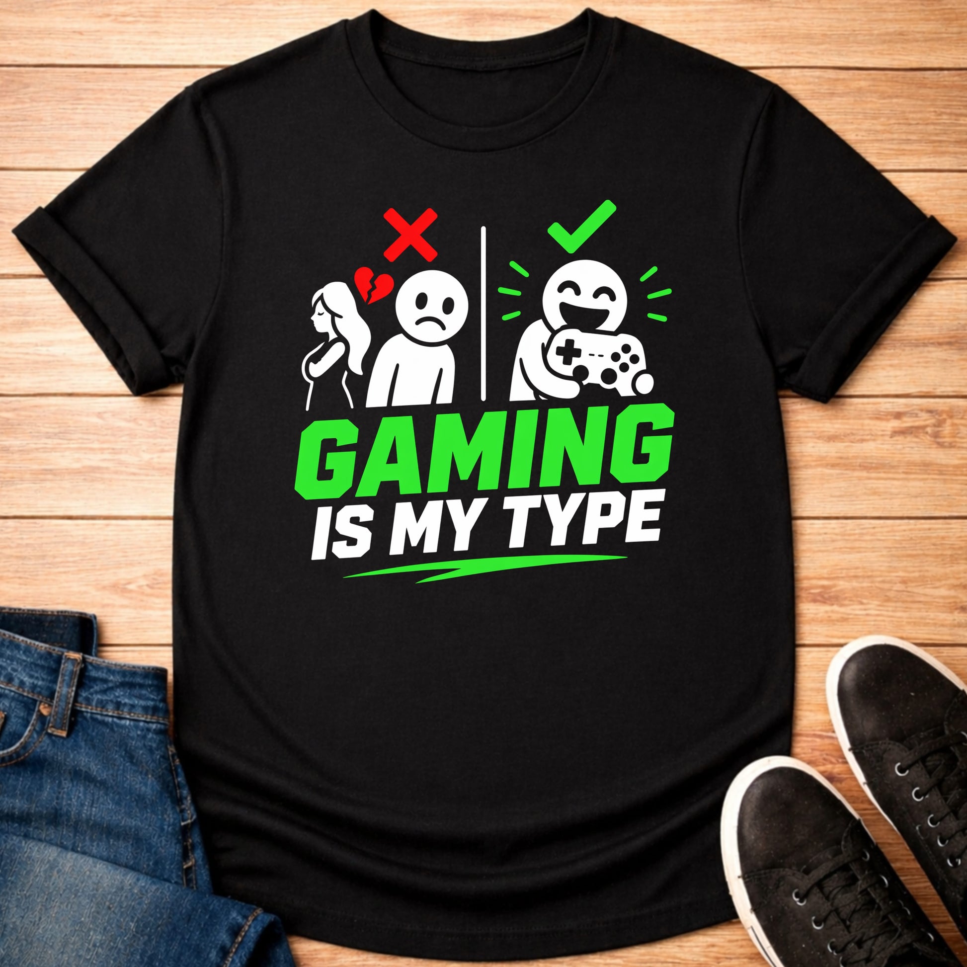 T-Shirt Black / S Gaming Is My Type T-shirt