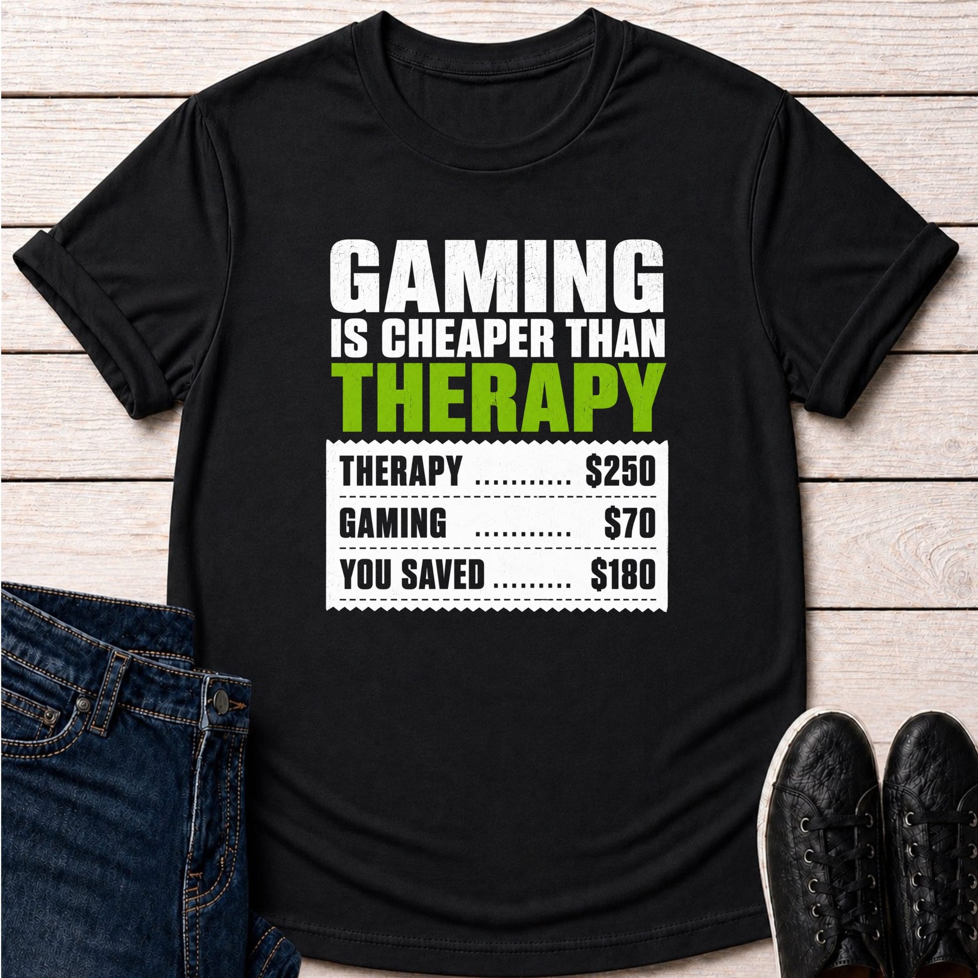 T-Shirt Black / S Gaming Therapy T-Shirt