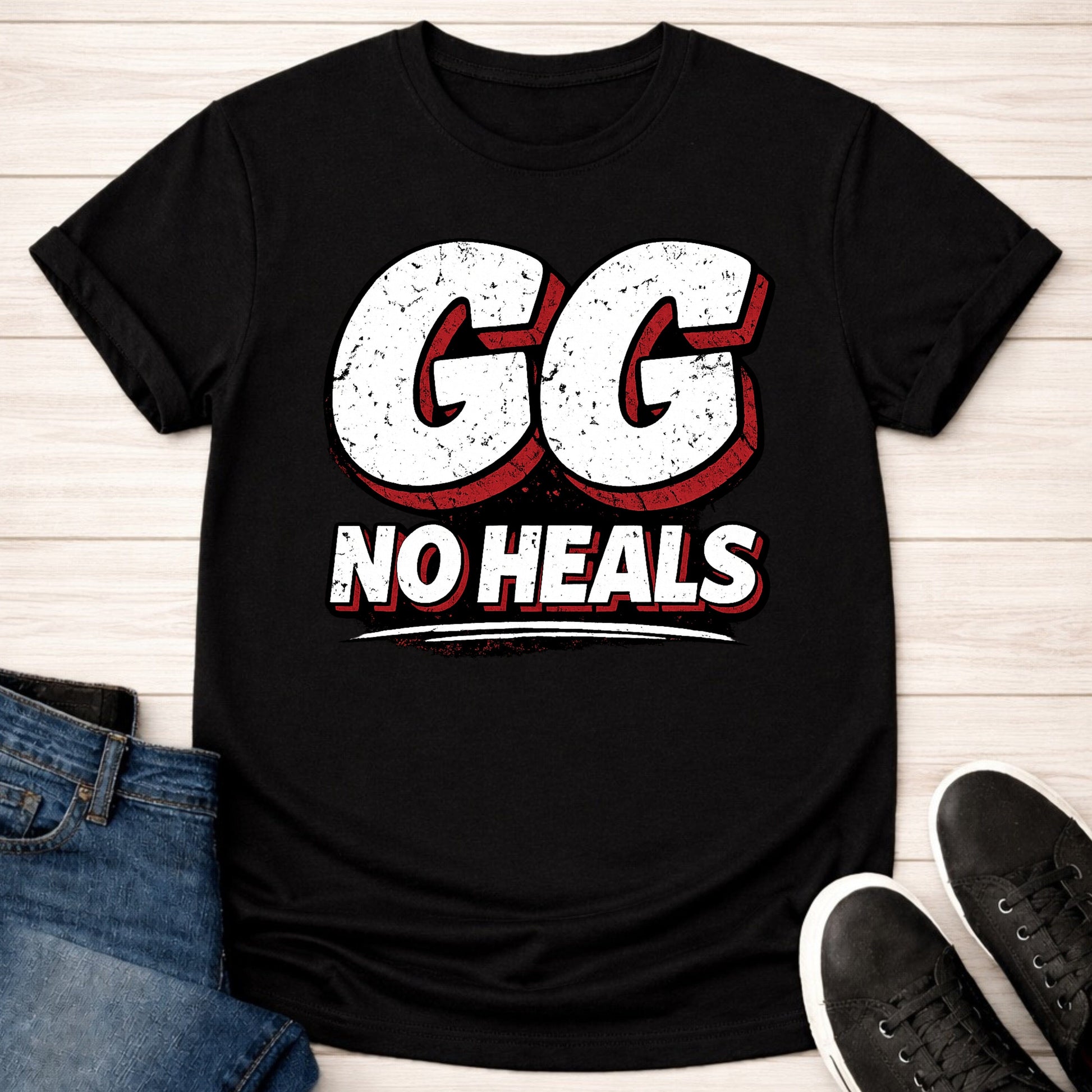 T-Shirt Black / S GG No Heals T-shirt