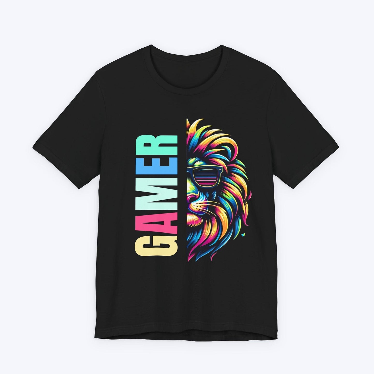 T-Shirt Black / S Half Gamer Half Lion T-shirt