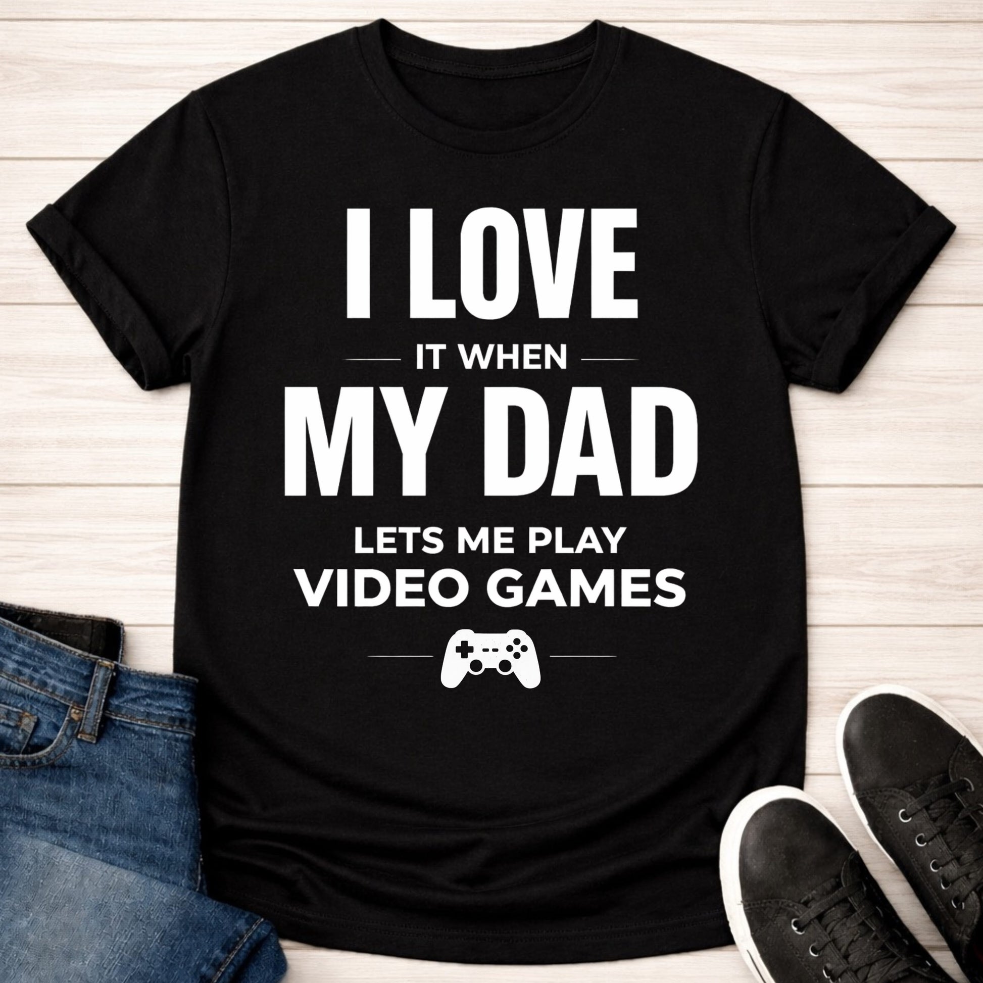 T-Shirt Black / S I Love My Dad T-shirt