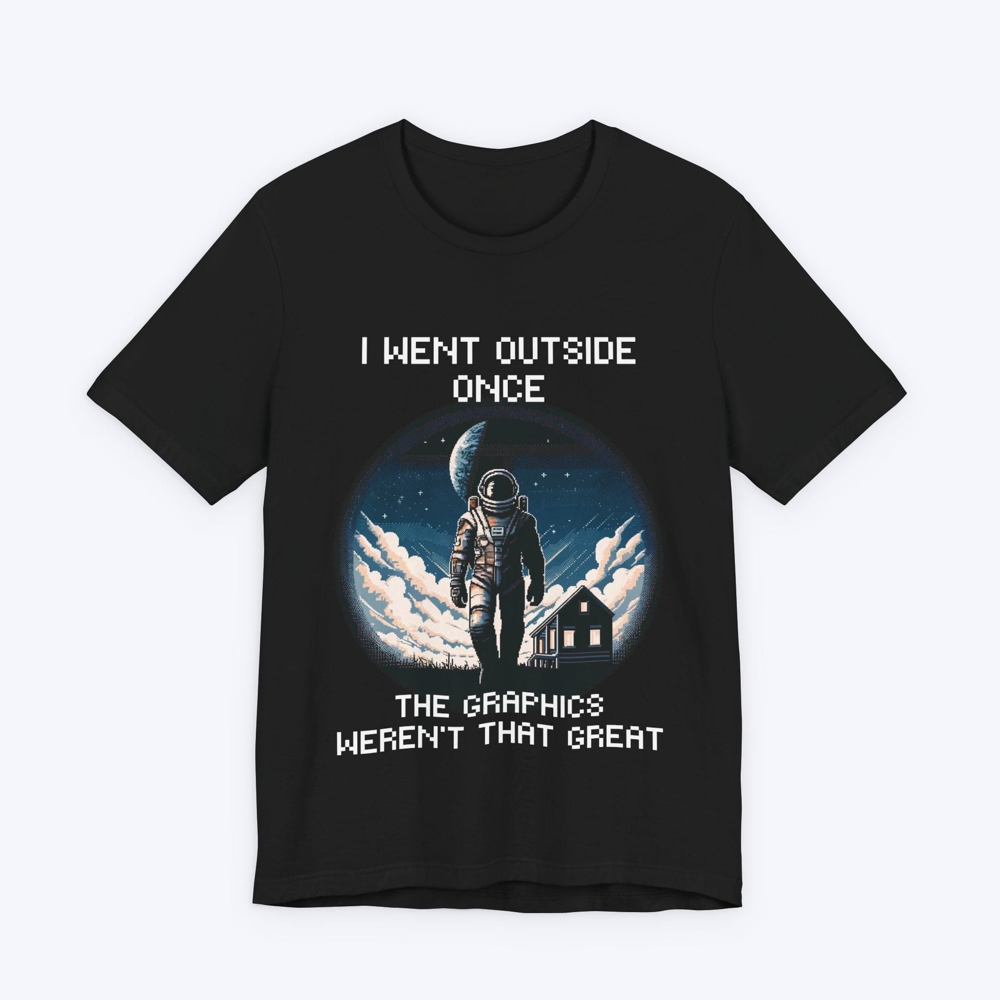 T-Shirt Black / S I Went Outside Once (Pixelated) T-shirt